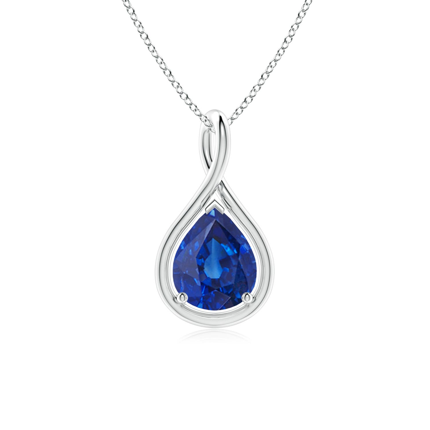 AAA - Blue Sapphire / 1.75 CT / 18 KT White Gold