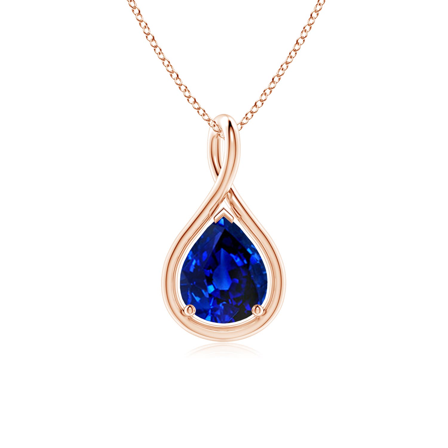 AAAA - Blue Sapphire / 1.75 CT / 18 KT Rose Gold