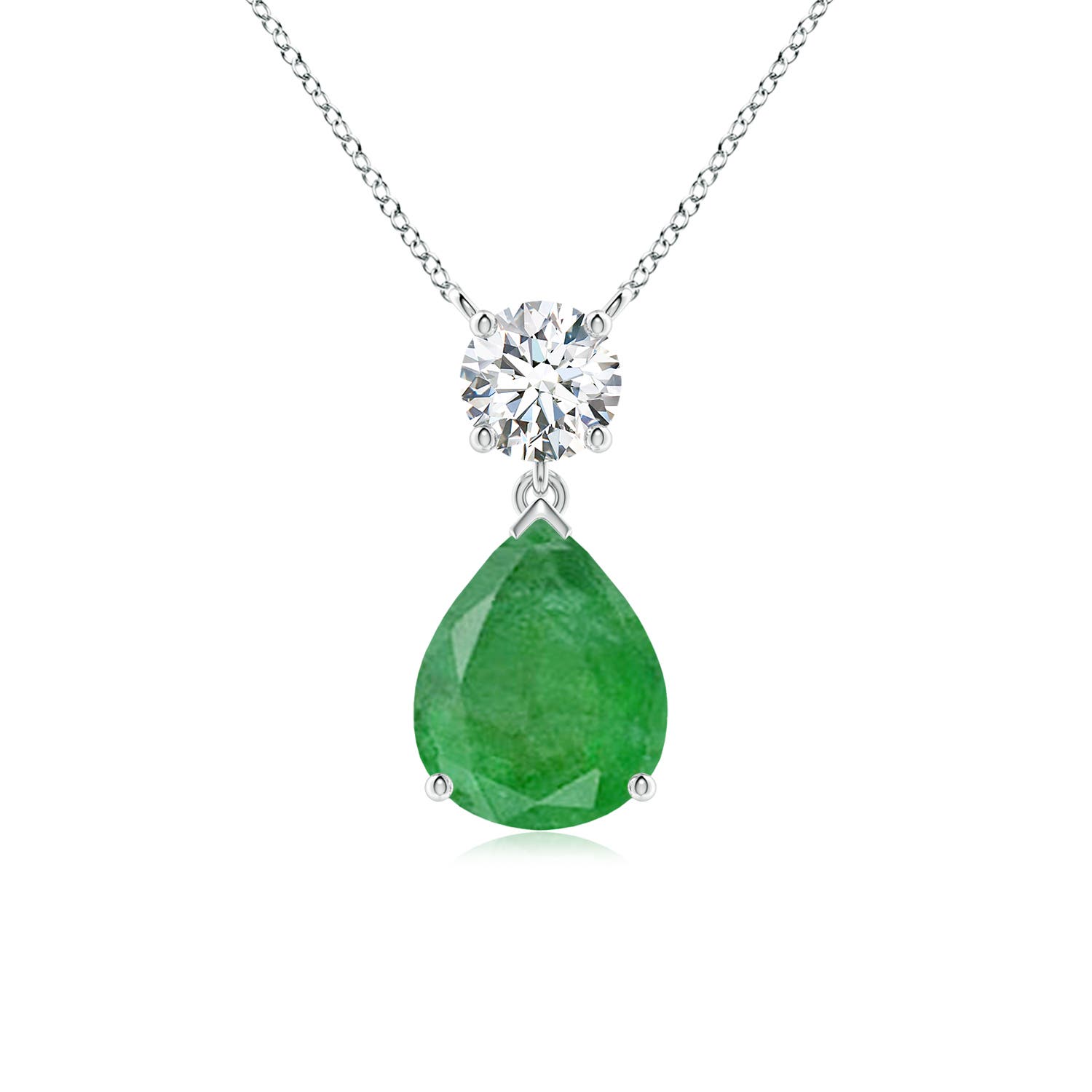 A - Emerald / 3 CT / 18 KT White Gold