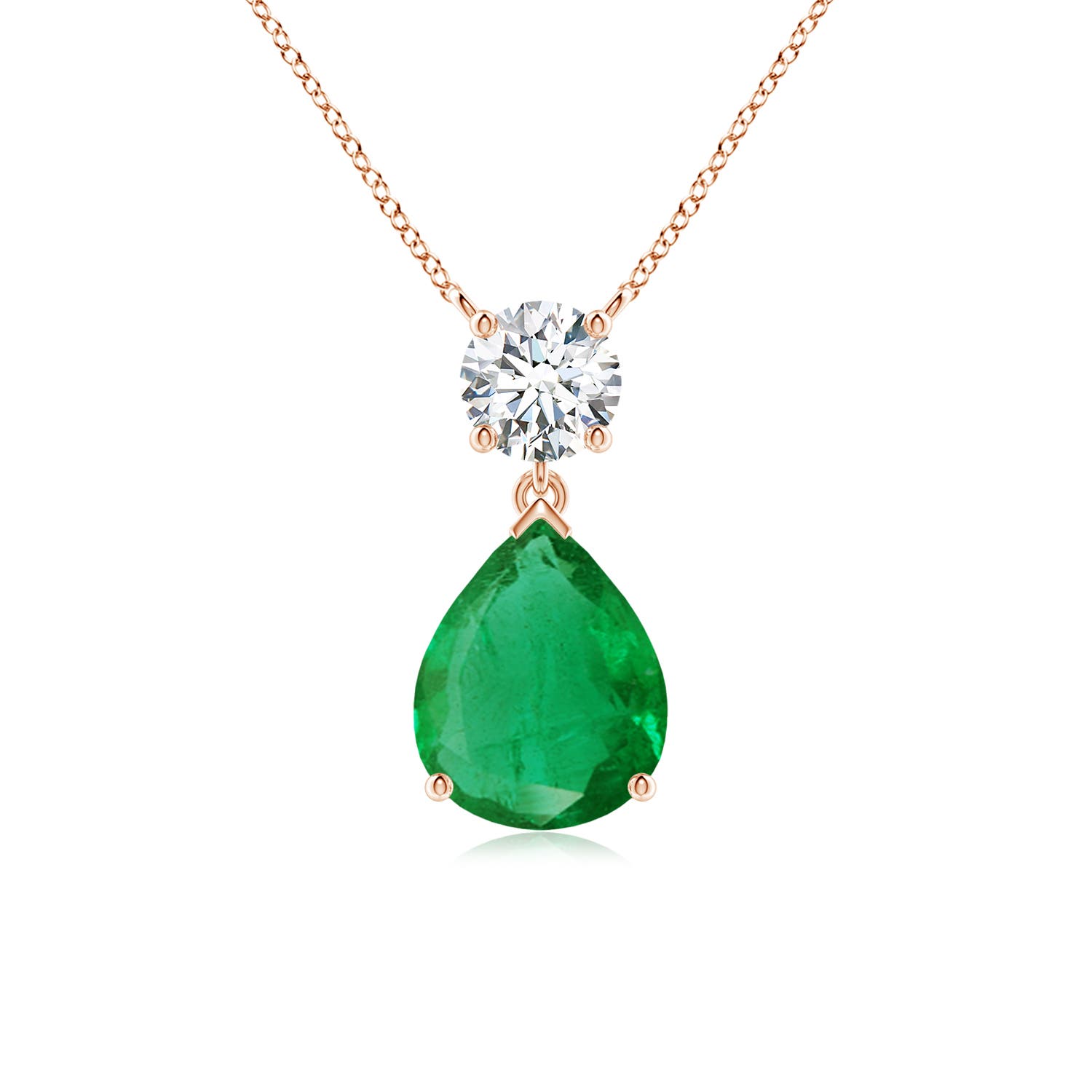 AA - Emerald / 3 CT / 14 KT Rose Gold