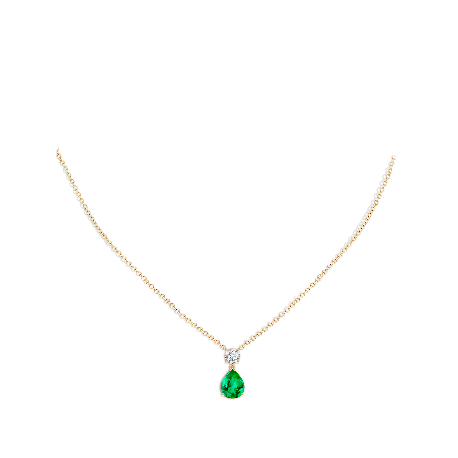 AAA - Emerald / 3 CT / 18 KT Yellow Gold