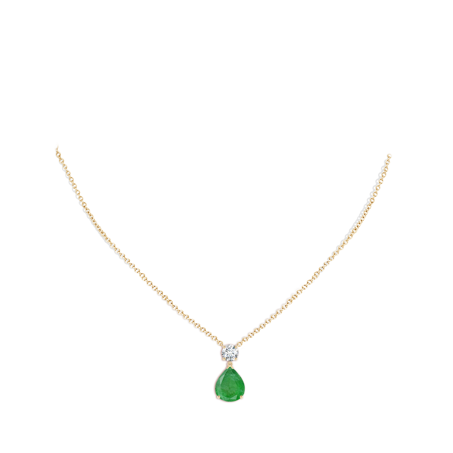 A - Emerald / 5.21 CT / 18 KT Yellow Gold
