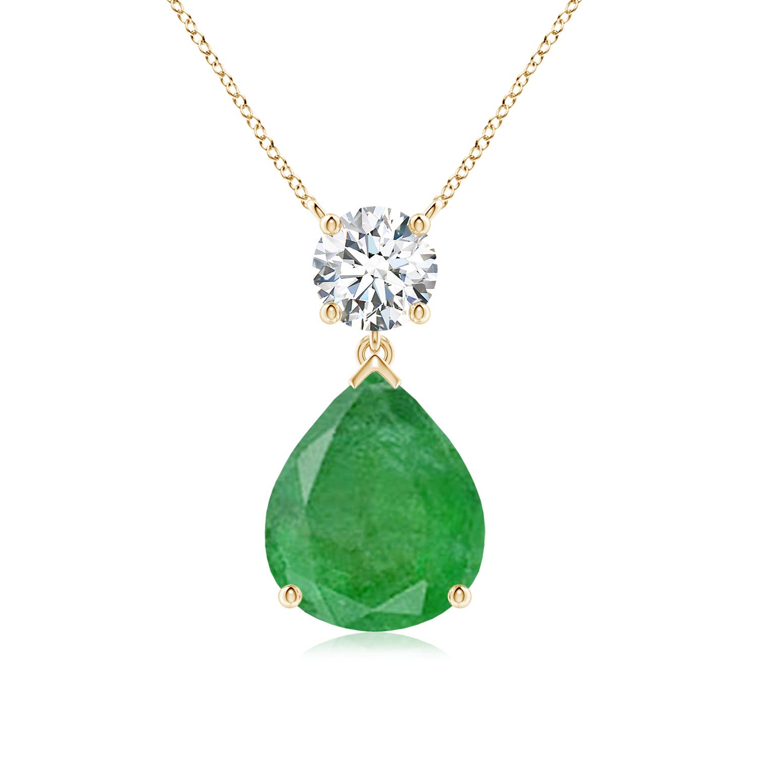 A - Emerald / 5.21 CT / 14 KT Yellow Gold