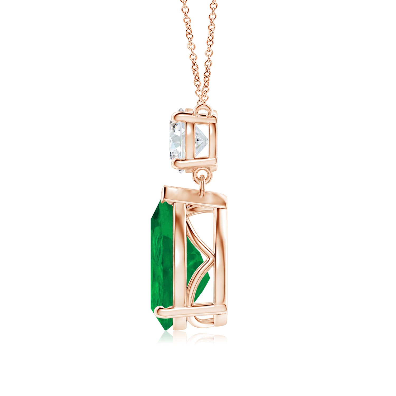 AA - Emerald / 5.21 CT / 18 KT Rose Gold