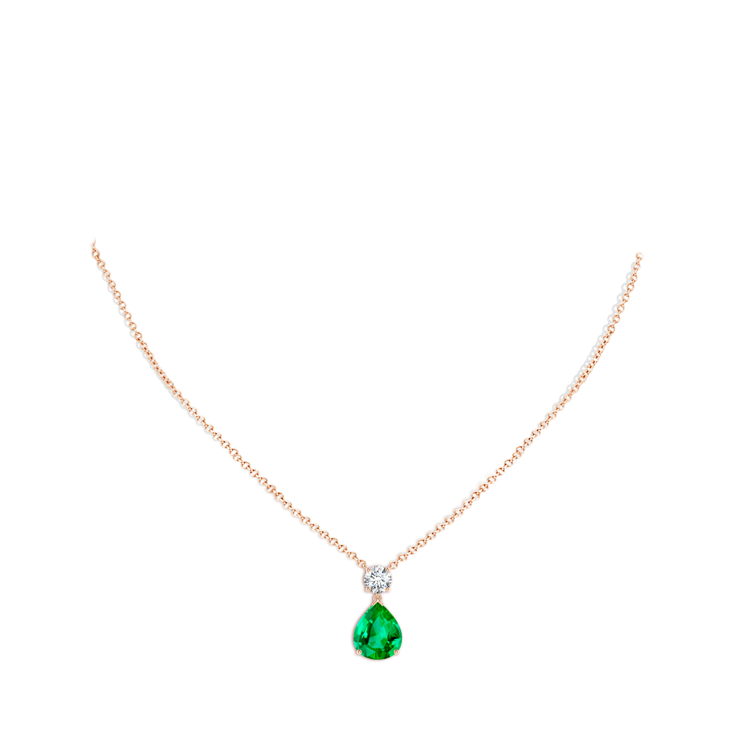 AAA - Emerald / 5.21 CT / 14 KT Rose Gold