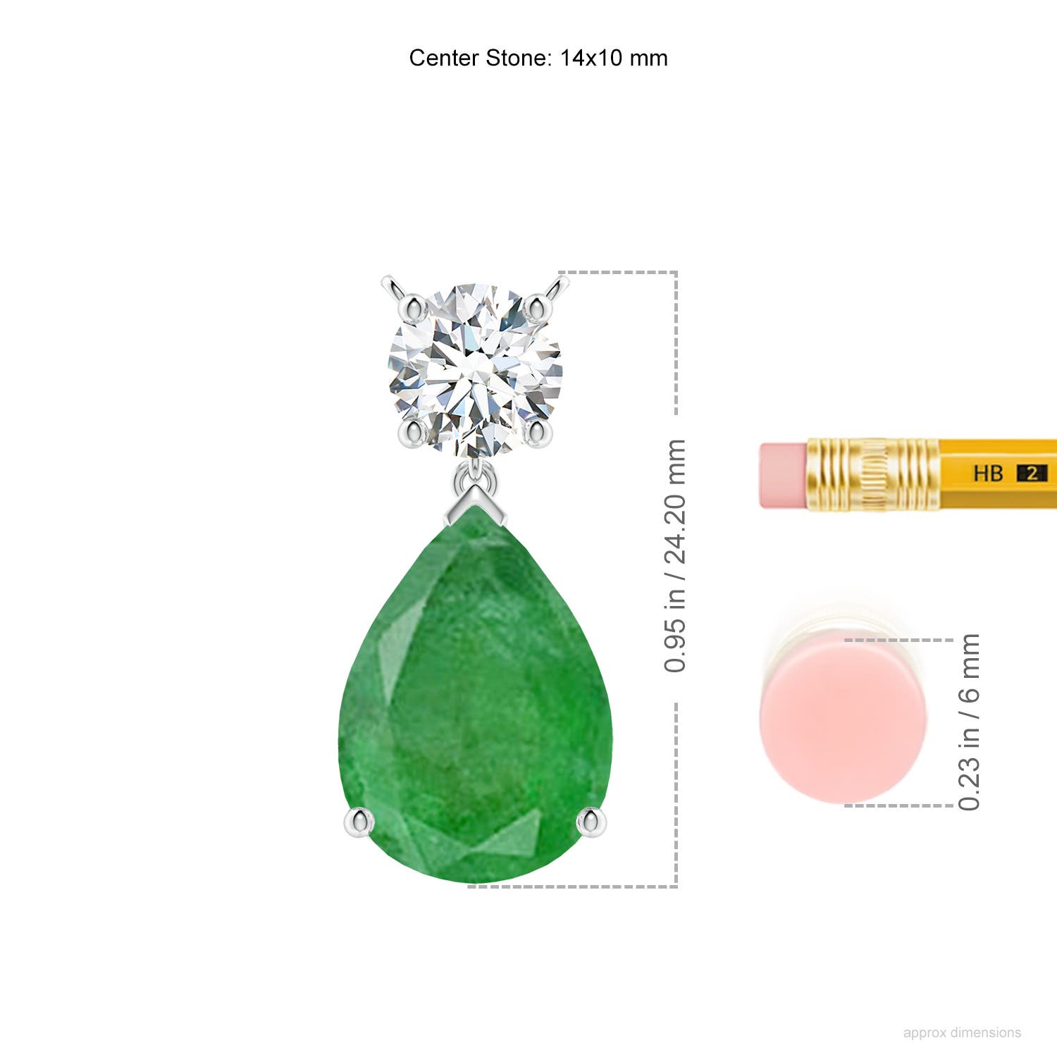 A - Emerald / 7.6 CT / 14 KT White Gold
