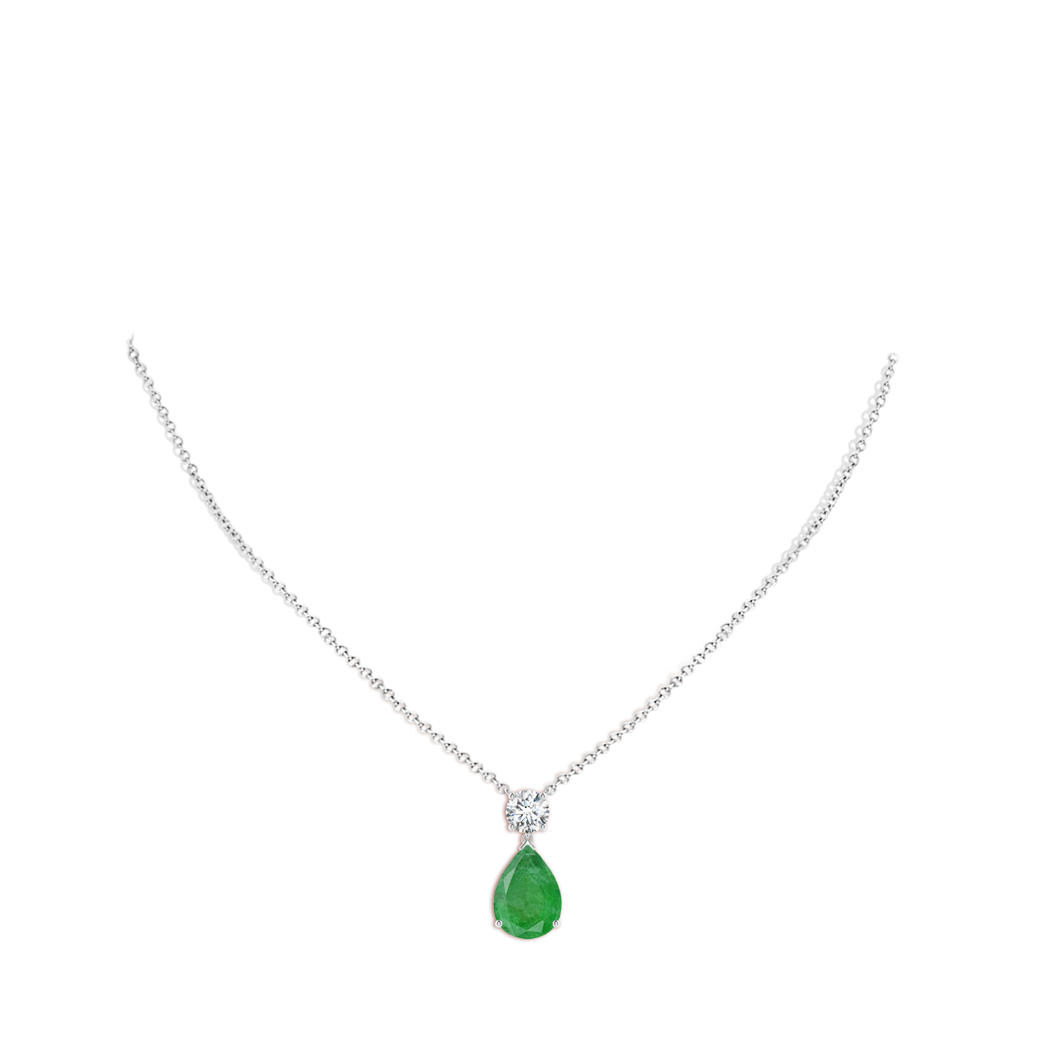A - Emerald / 7.6 CT / 14 KT White Gold