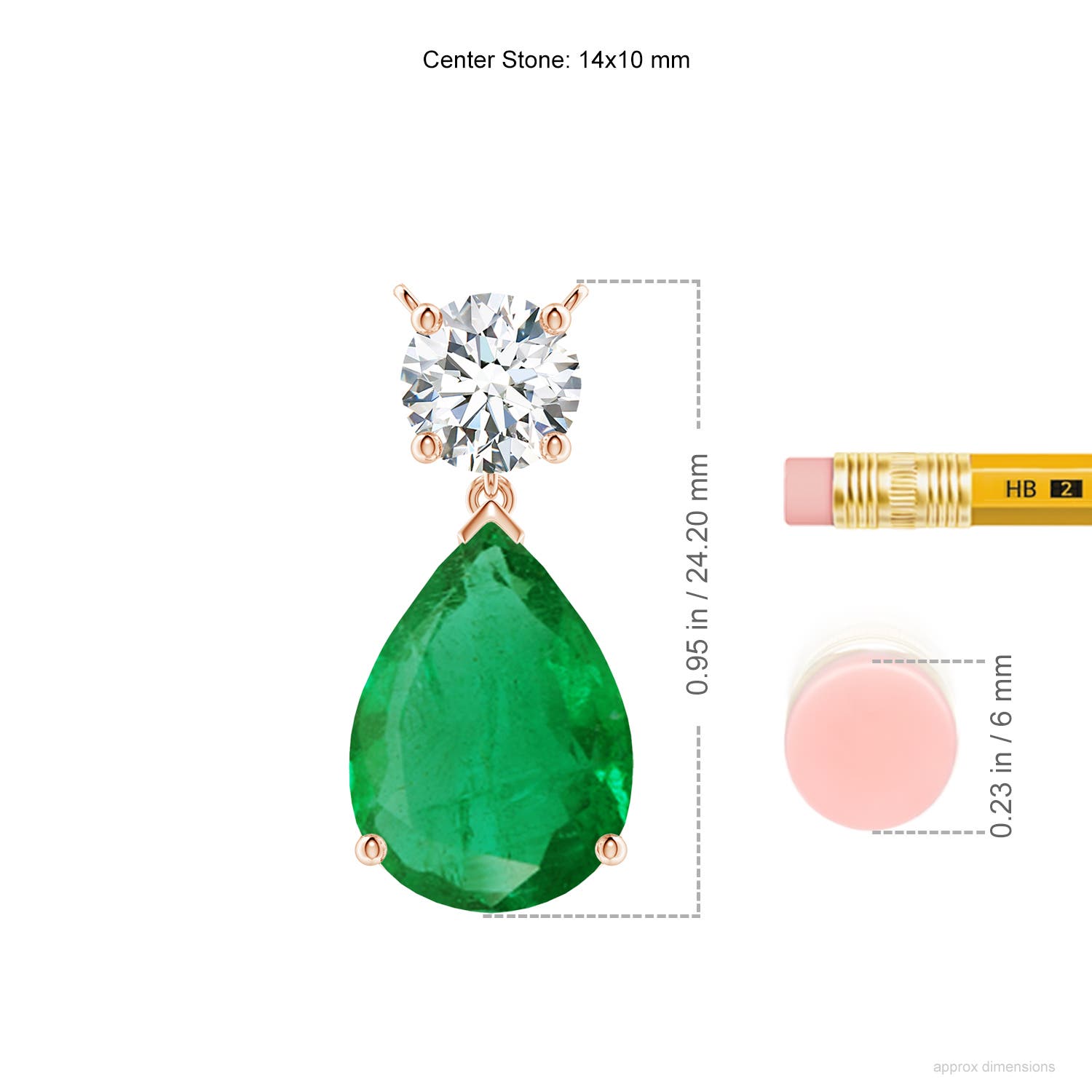 AA - Emerald / 7.6 CT / 18 KT Rose Gold
