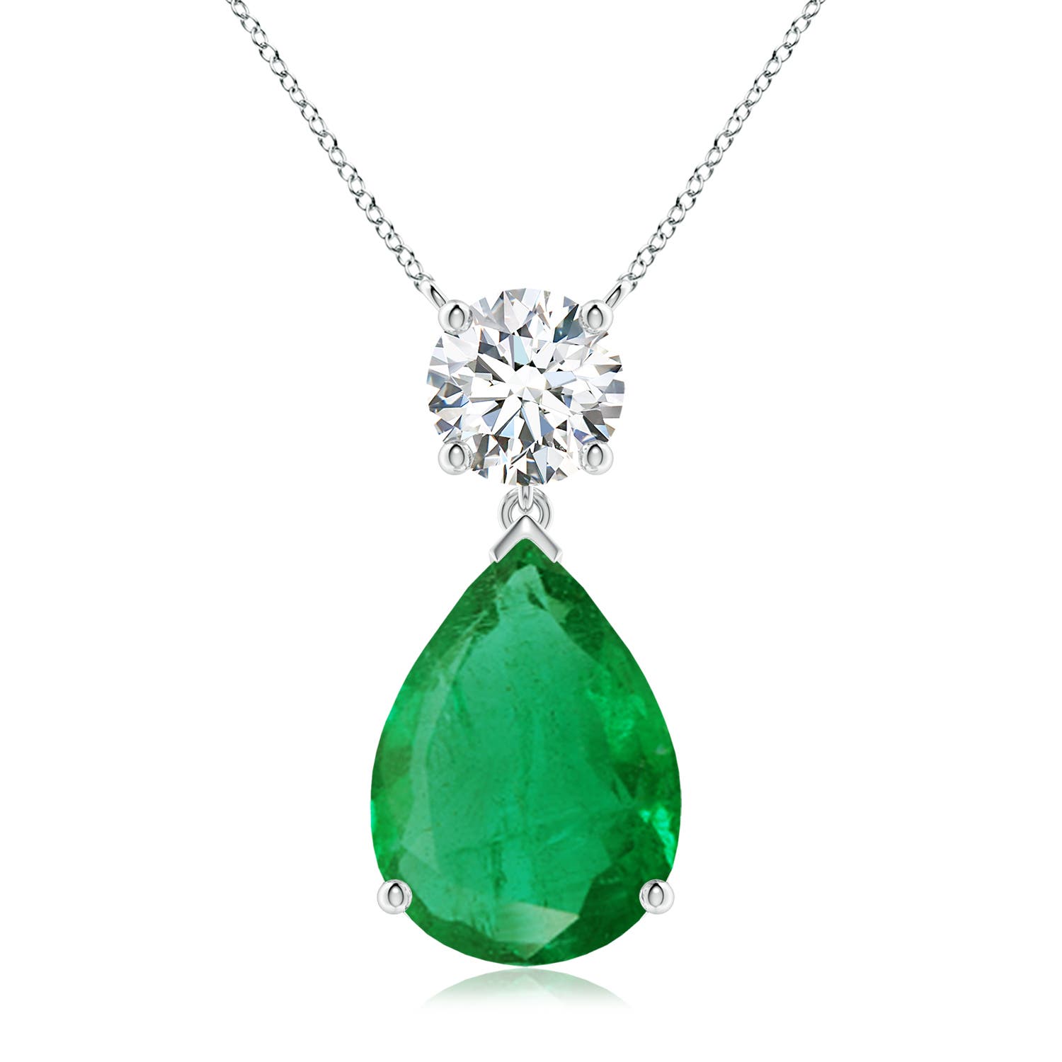 AA - Emerald / 7.6 CT / 14 KT White Gold