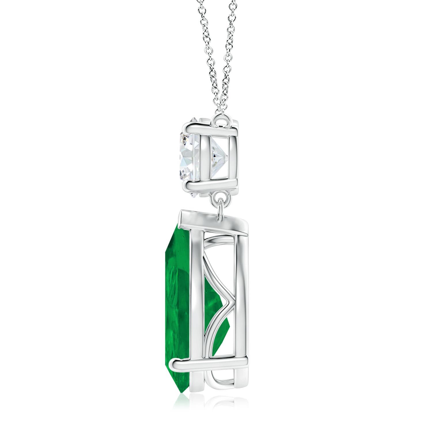 AA - Emerald / 7.6 CT / 14 KT White Gold