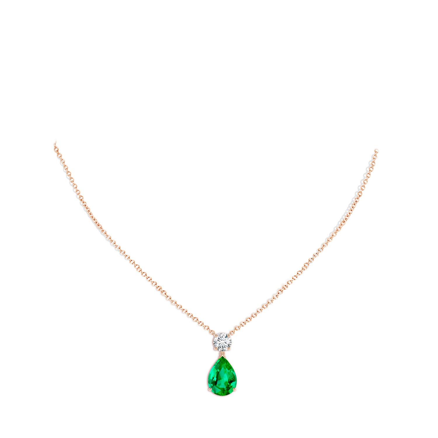 AAA - Emerald / 7.6 CT / 18 KT Rose Gold