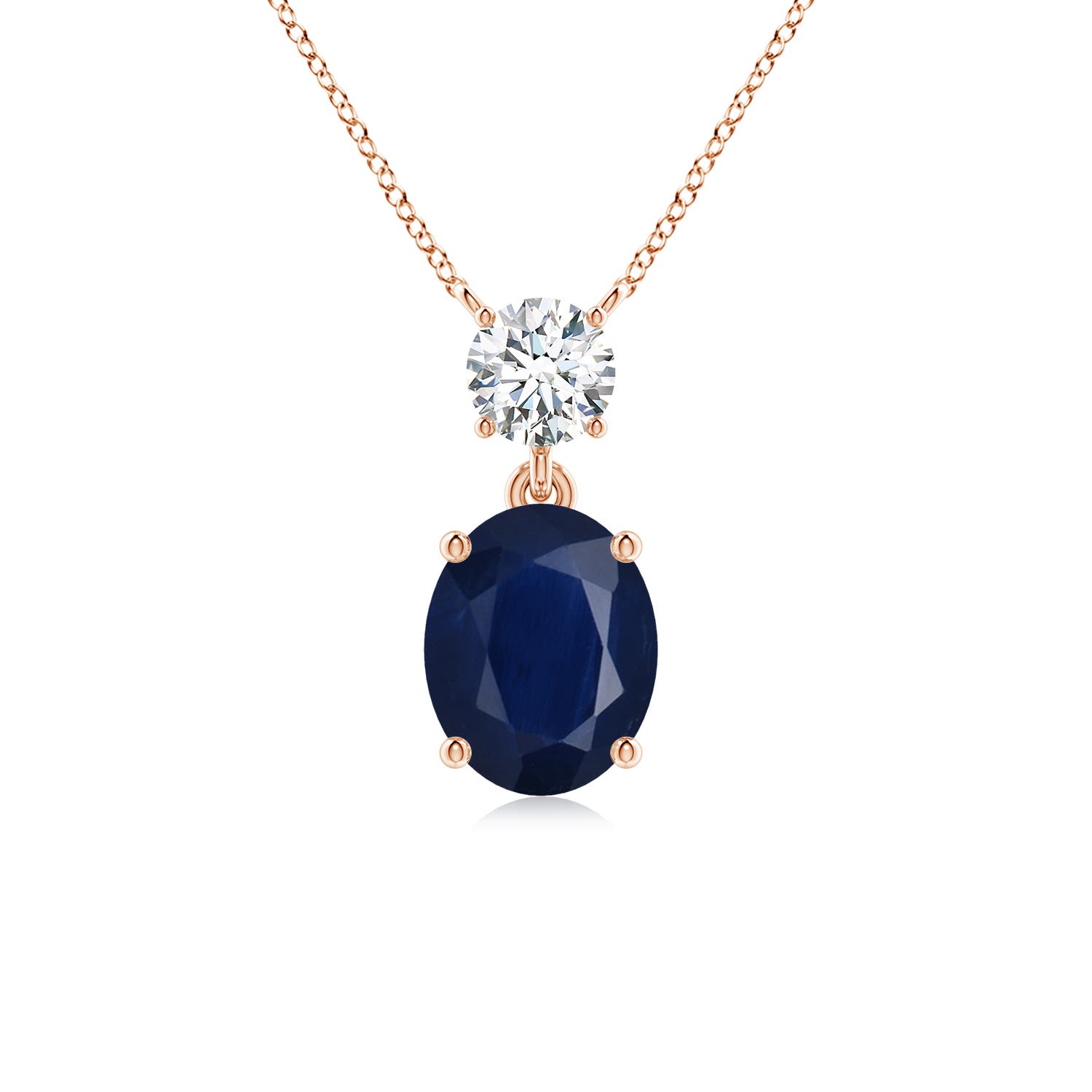 A - Blue Sapphire / 3.8 CT / 18 KT Rose Gold