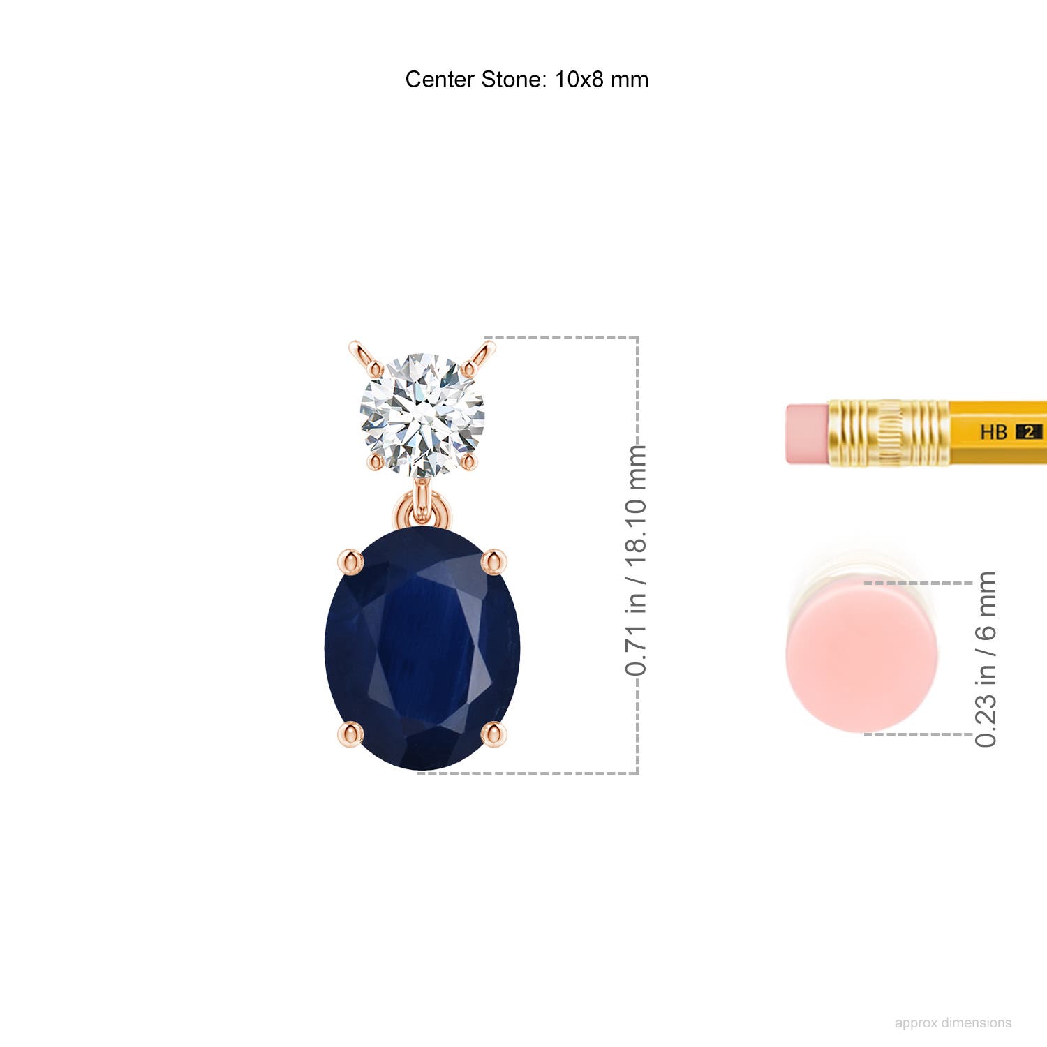 A - Blue Sapphire / 3.8 CT / 18 KT Rose Gold