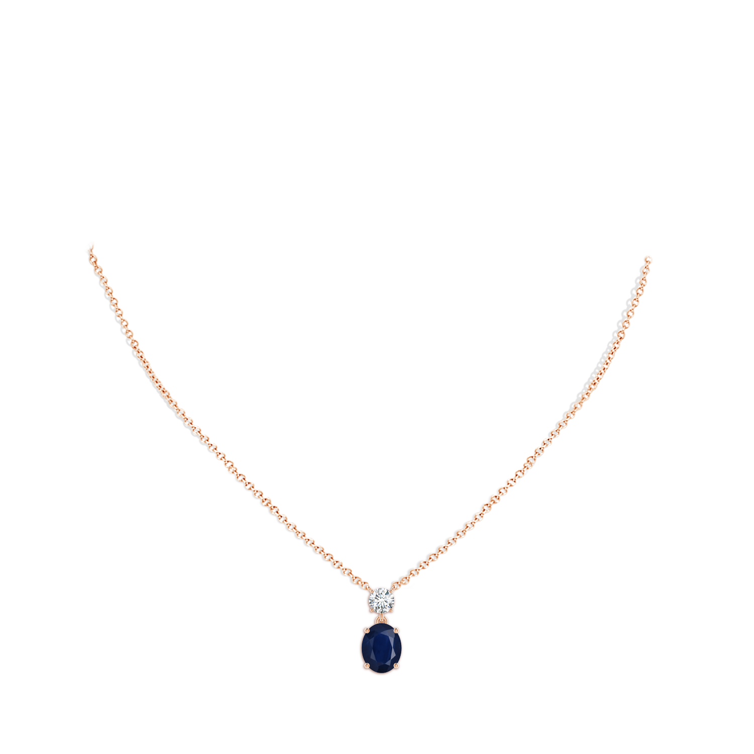 A - Blue Sapphire / 3.8 CT / 18 KT Rose Gold