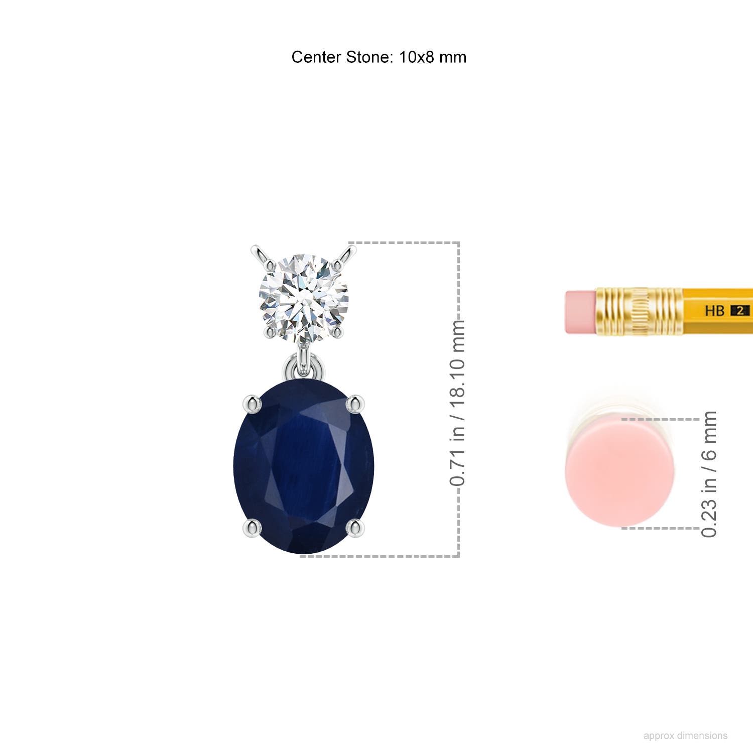 A - Blue Sapphire / 3.8 CT / 18 KT White Gold