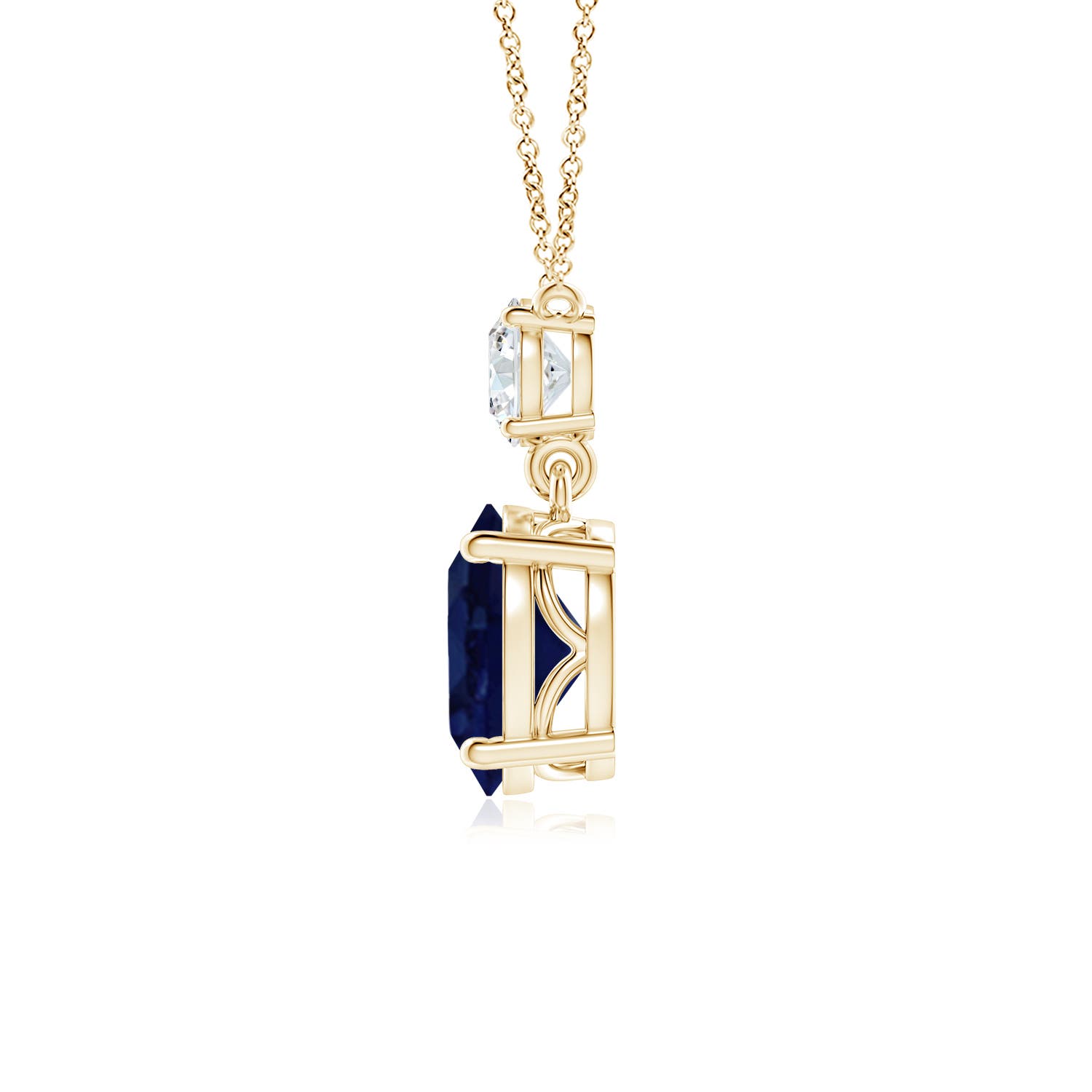 A - Blue Sapphire / 3.8 CT / 18 KT Yellow Gold