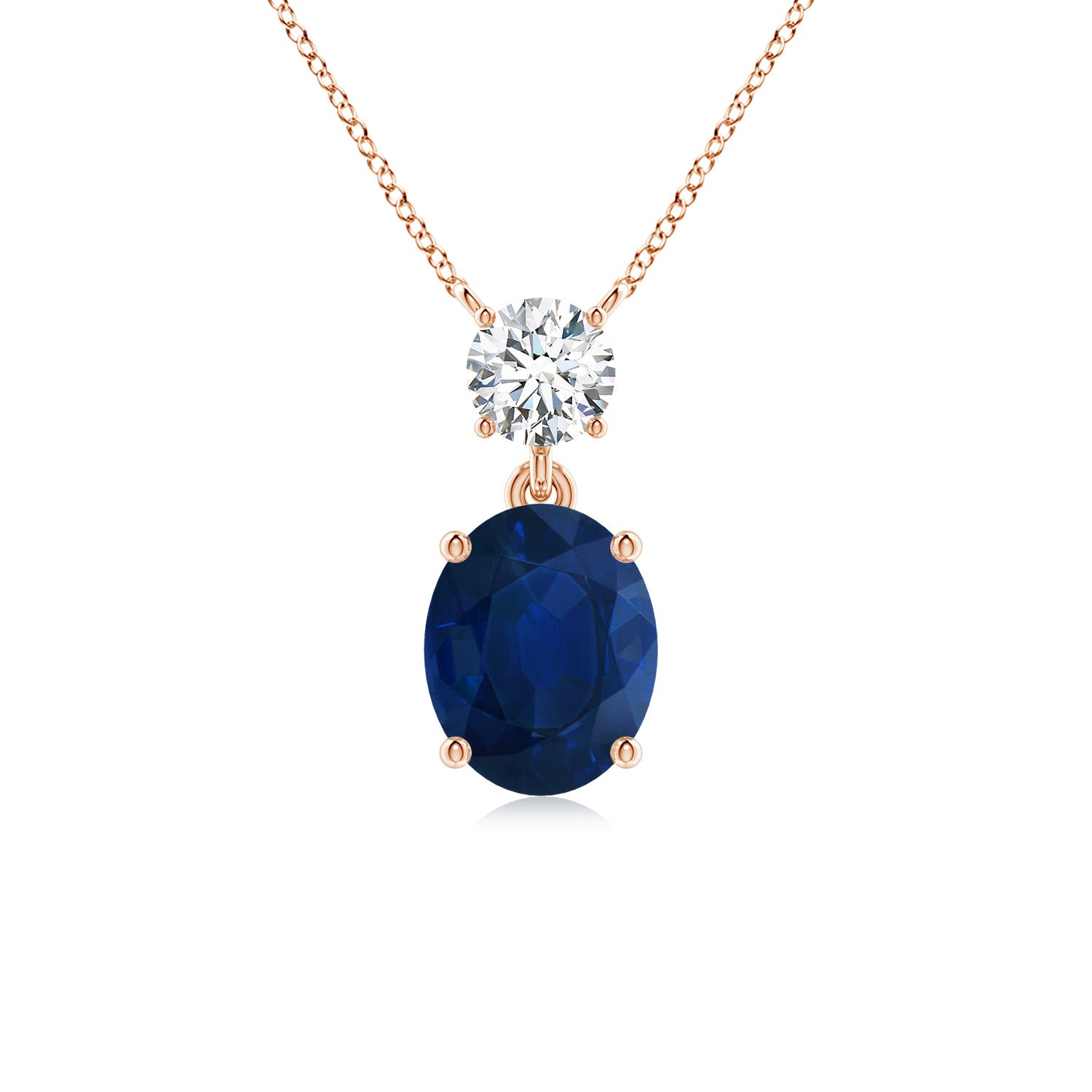 AA - Blue Sapphire / 3.8 CT / 18 KT Rose Gold