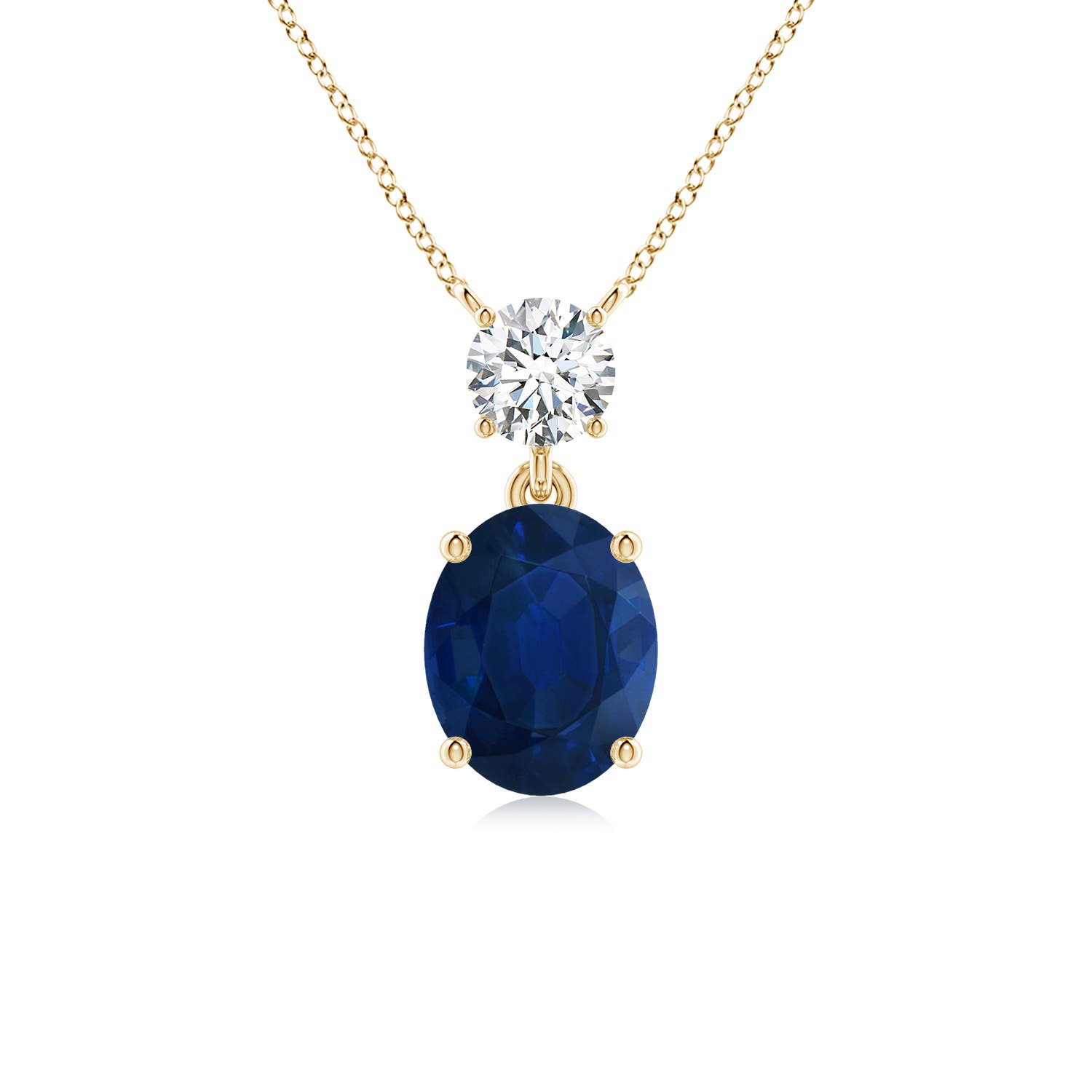 AA - Blue Sapphire / 3.8 CT / 18 KT Yellow Gold