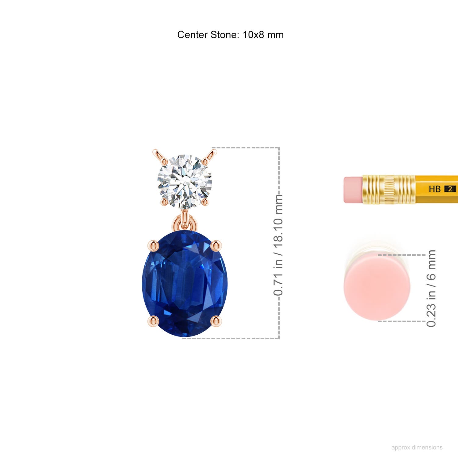 AAA - Blue Sapphire / 3.8 CT / 18 KT Rose Gold