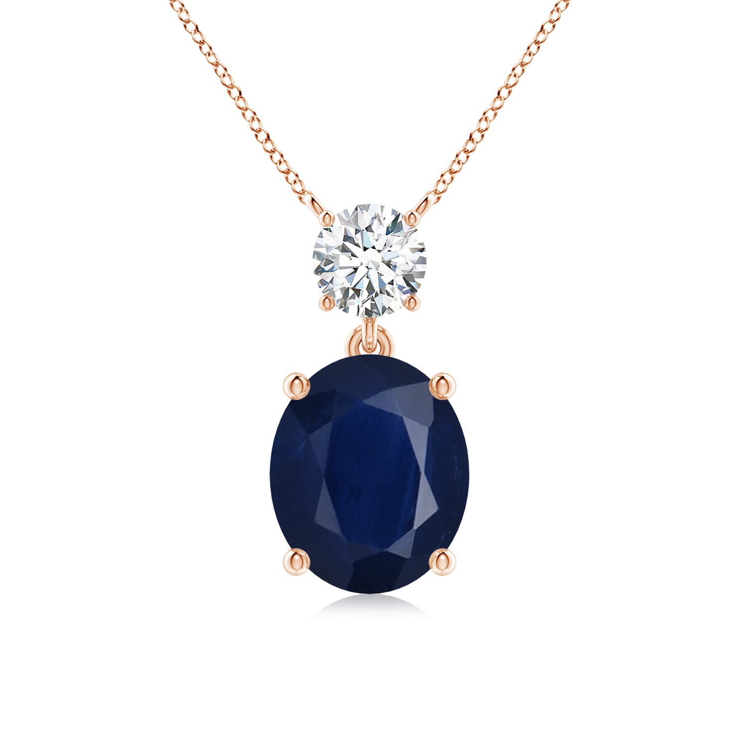 A - Blue Sapphire / 5.46 CT / 18 KT Rose Gold