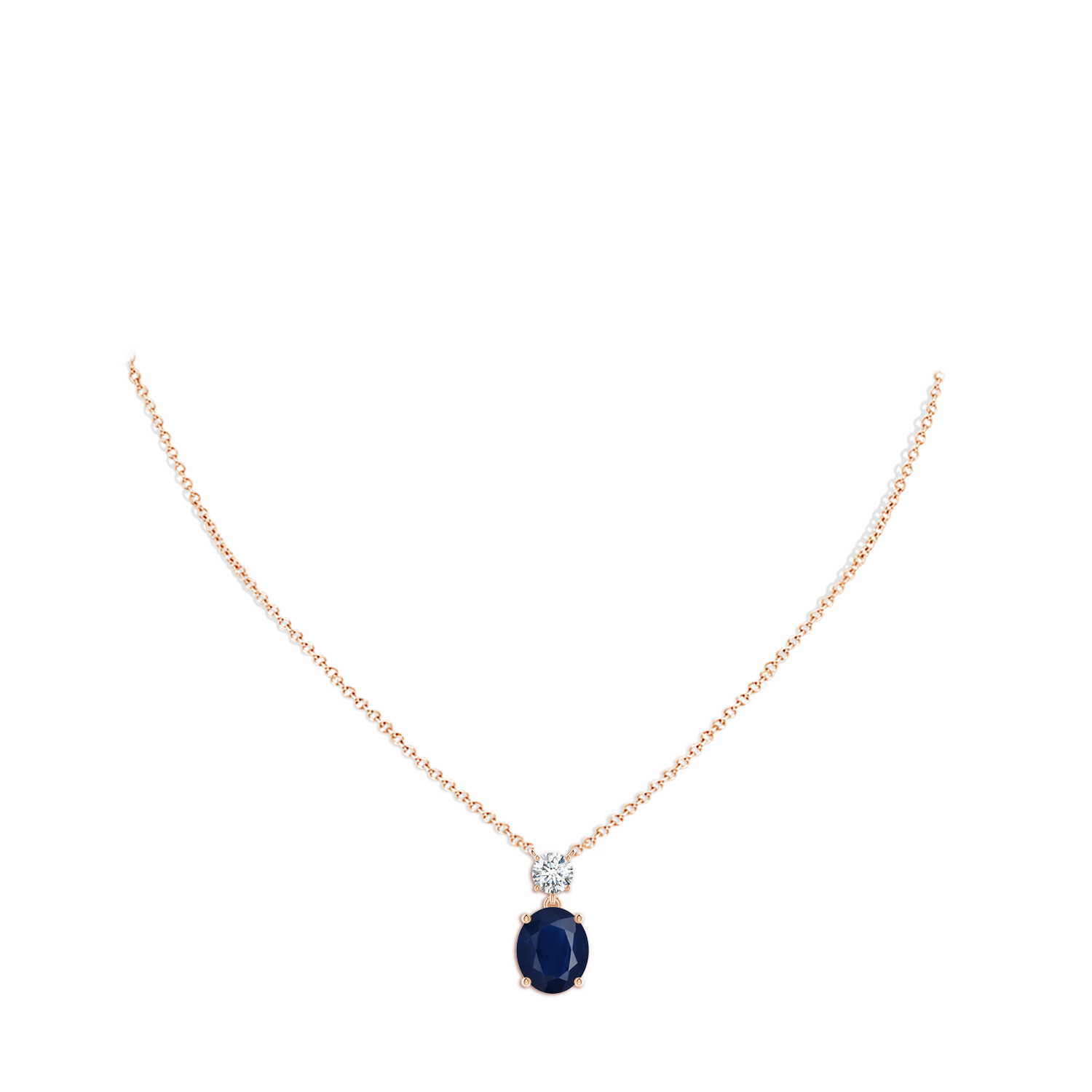 A - Blue Sapphire / 5.46 CT / 18 KT Rose Gold