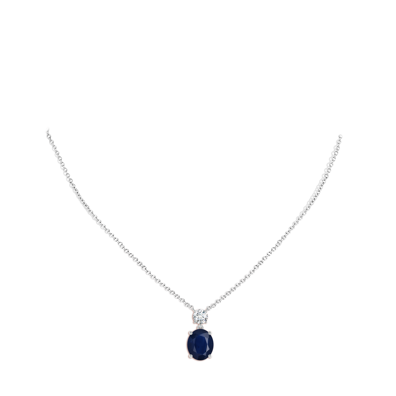 A - Blue Sapphire / 5.46 CT / 18 KT White Gold