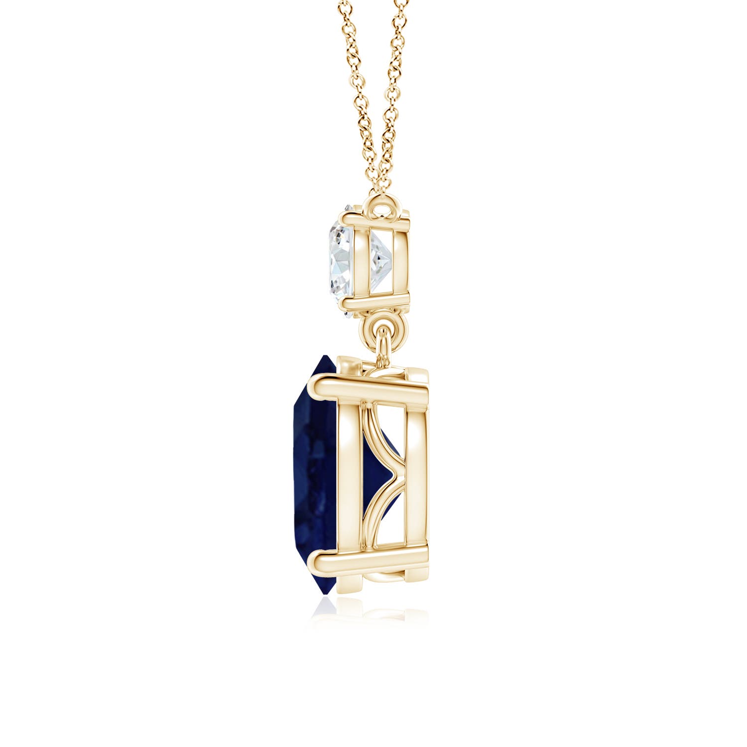 A - Blue Sapphire / 5.46 CT / 18 KT Yellow Gold