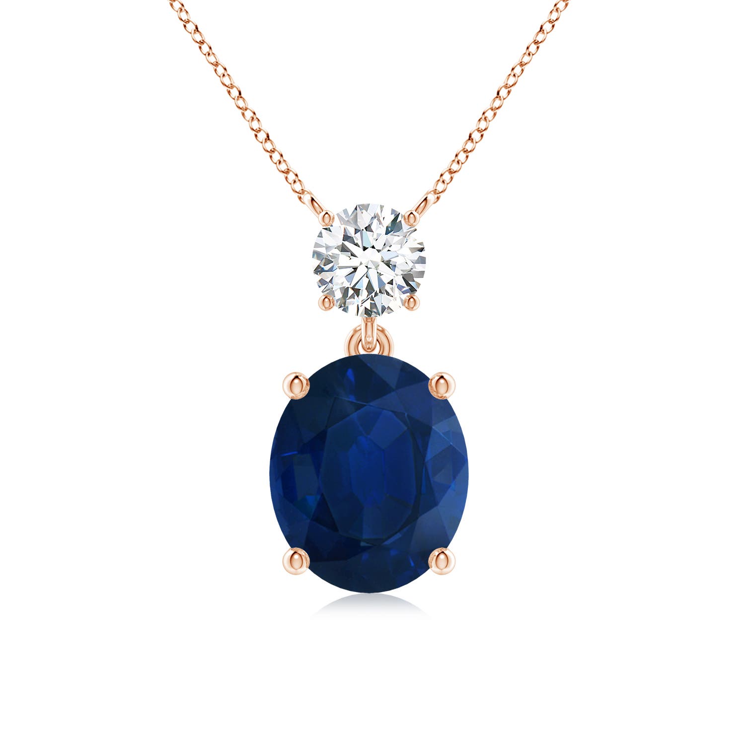 AA - Blue Sapphire / 5.46 CT / 18 KT Rose Gold