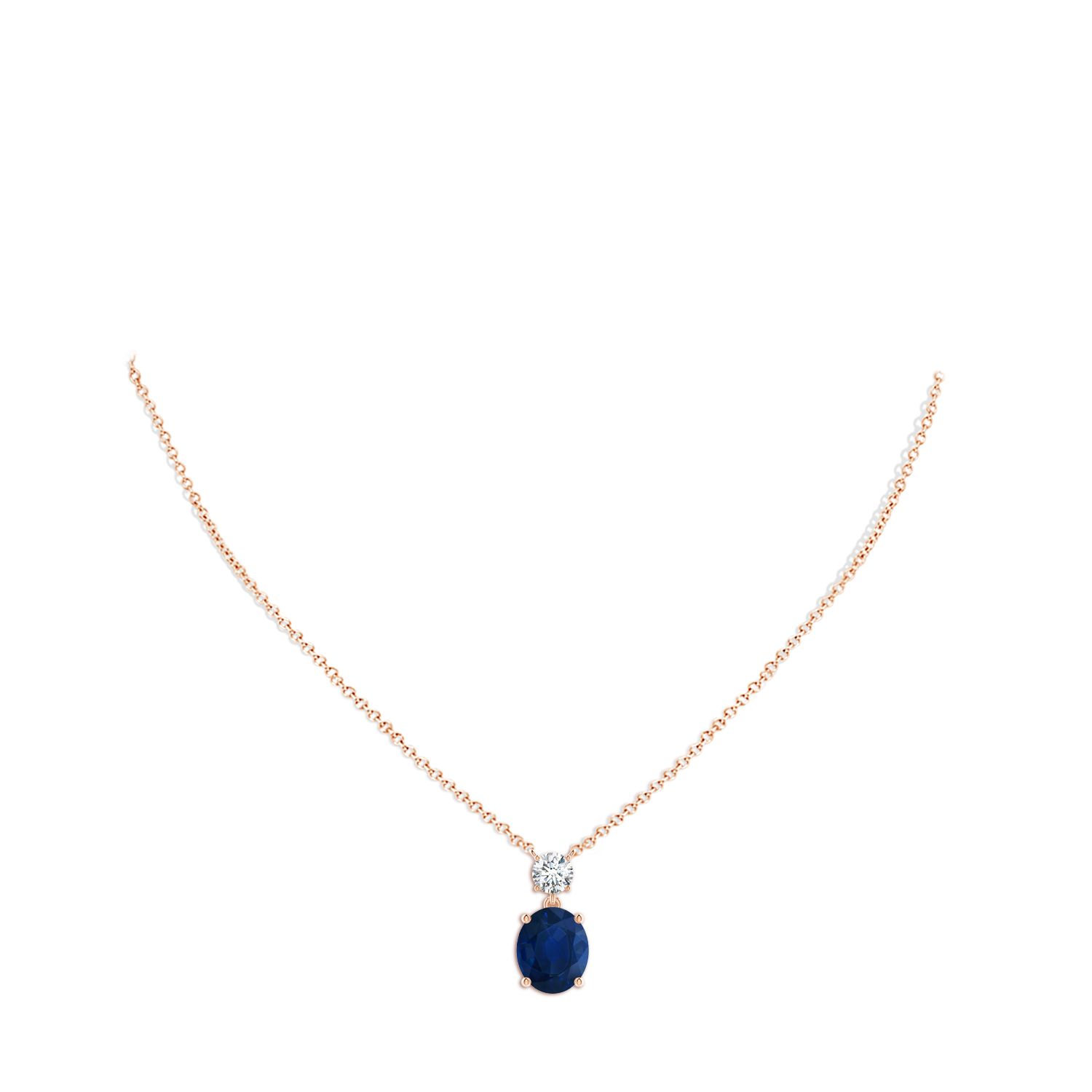 AA - Blue Sapphire / 5.46 CT / 18 KT Rose Gold