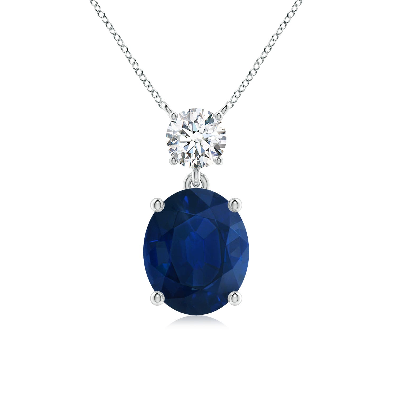 AA - Blue Sapphire / 5.46 CT / 18 KT White Gold