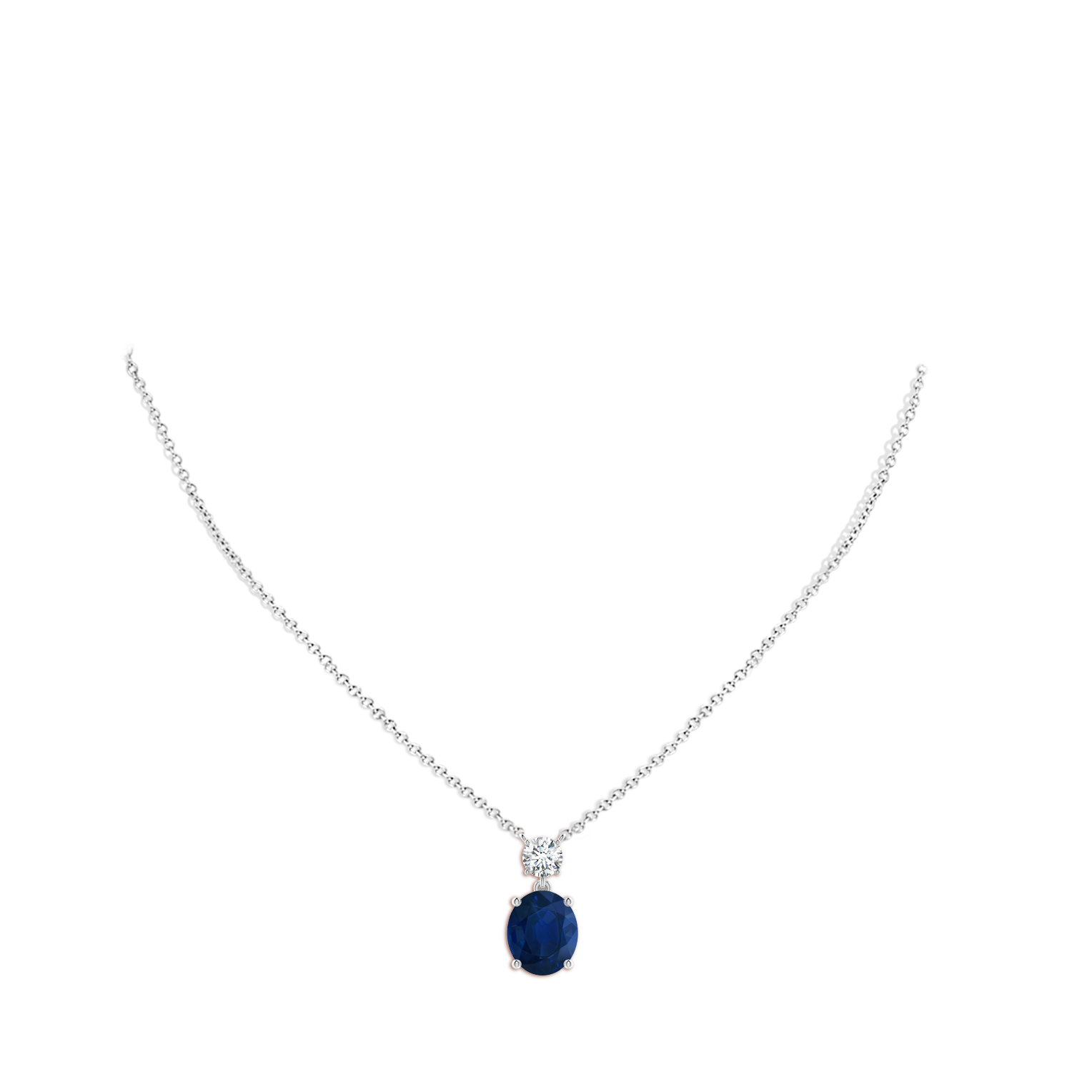 AA - Blue Sapphire / 5.46 CT / 18 KT White Gold