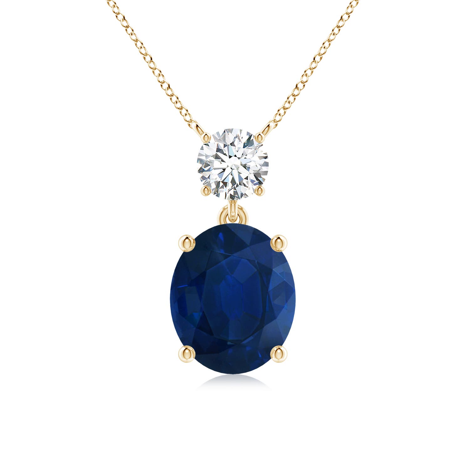 AA - Blue Sapphire / 5.46 CT / 18 KT Yellow Gold