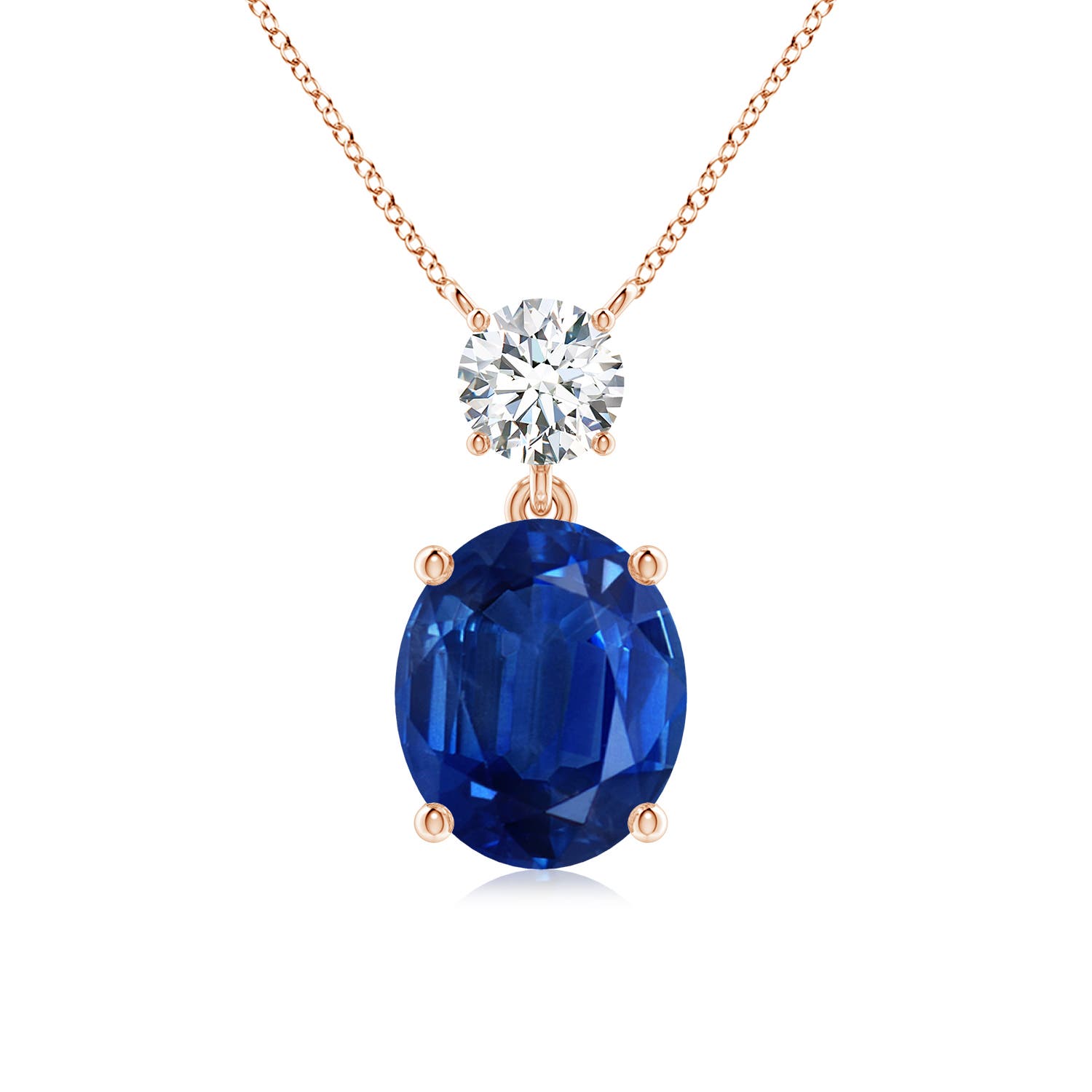 AAA - Blue Sapphire / 5.46 CT / 18 KT Rose Gold