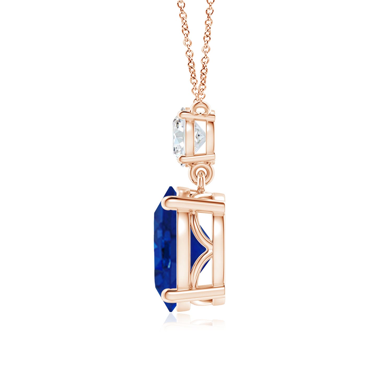 AAA - Blue Sapphire / 5.46 CT / 18 KT Rose Gold