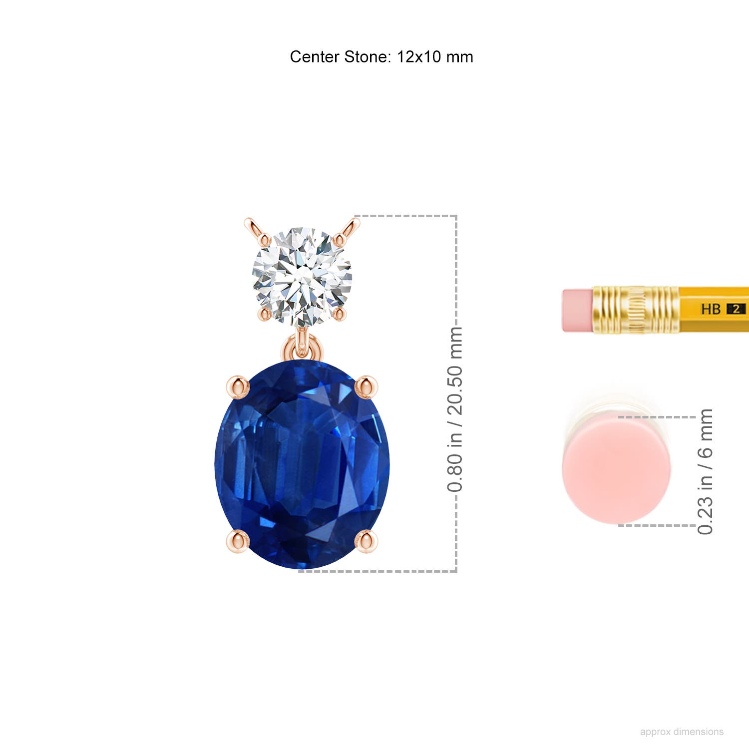 AAA - Blue Sapphire / 5.46 CT / 18 KT Rose Gold