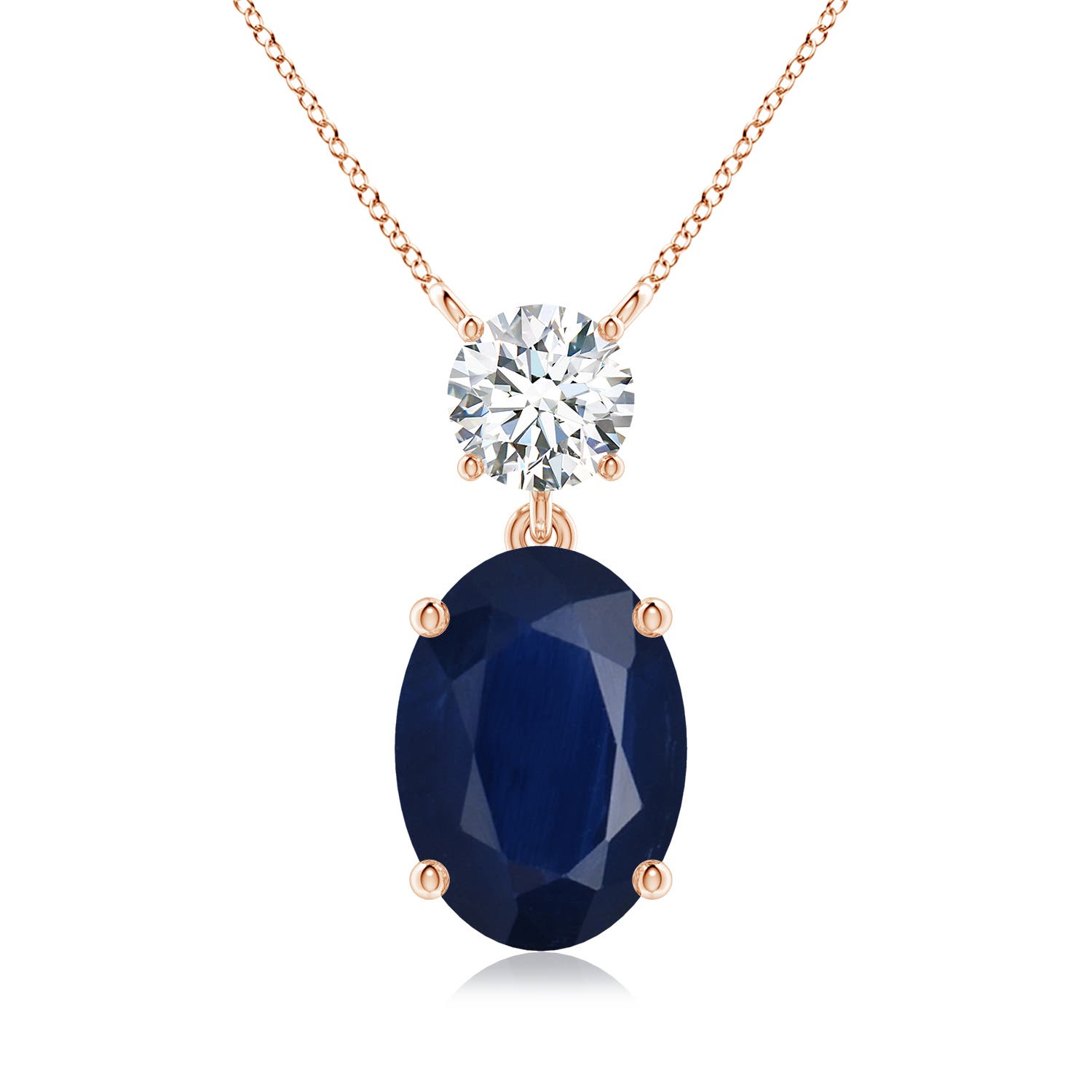 A - Blue Sapphire / 7.75 CT / 18 KT Rose Gold