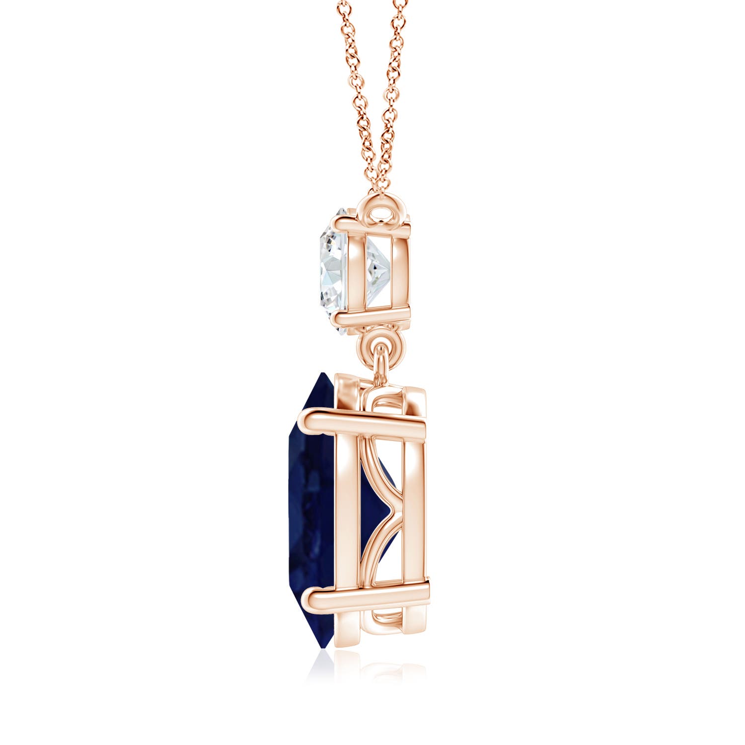 A - Blue Sapphire / 7.75 CT / 18 KT Rose Gold