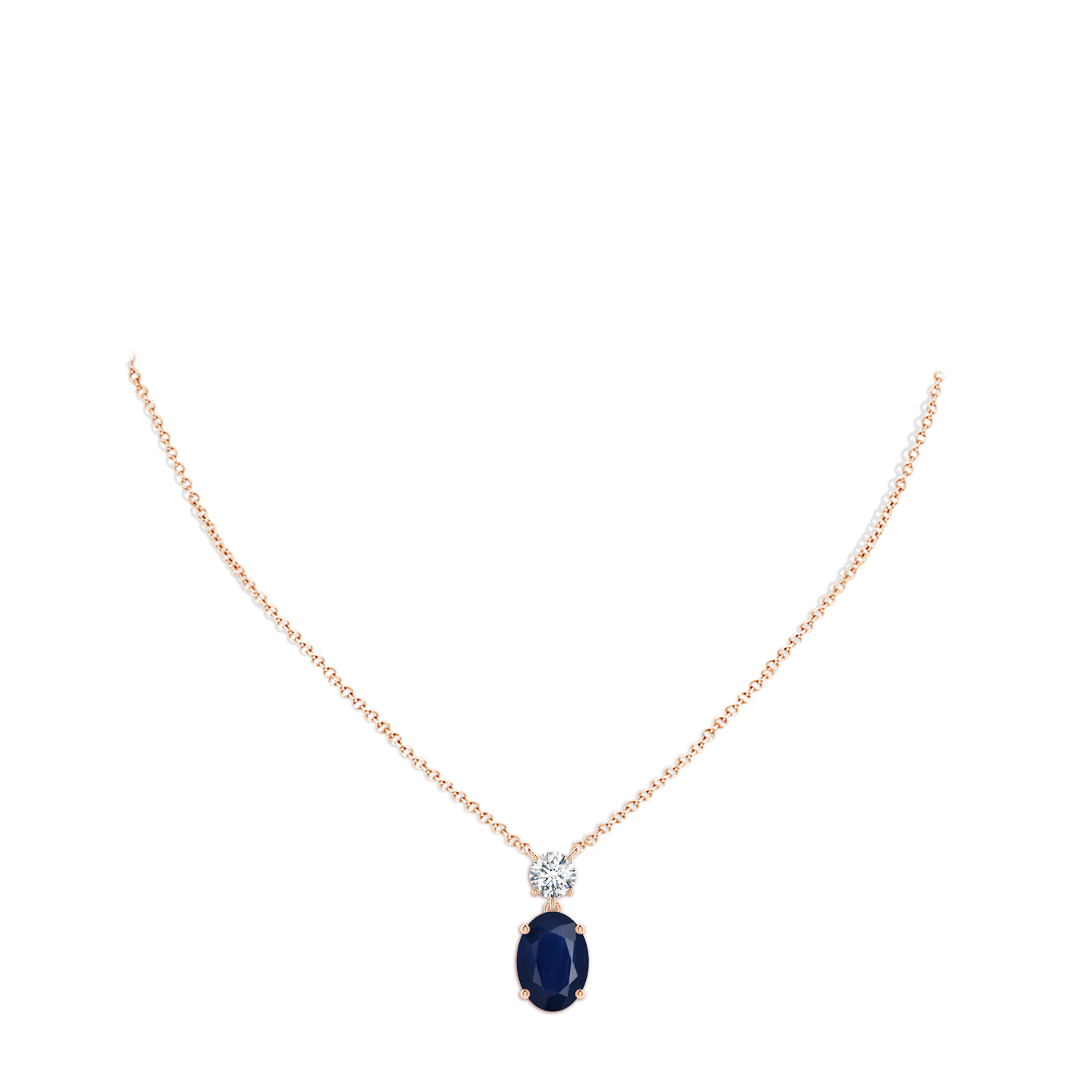 A - Blue Sapphire / 7.75 CT / 18 KT Rose Gold