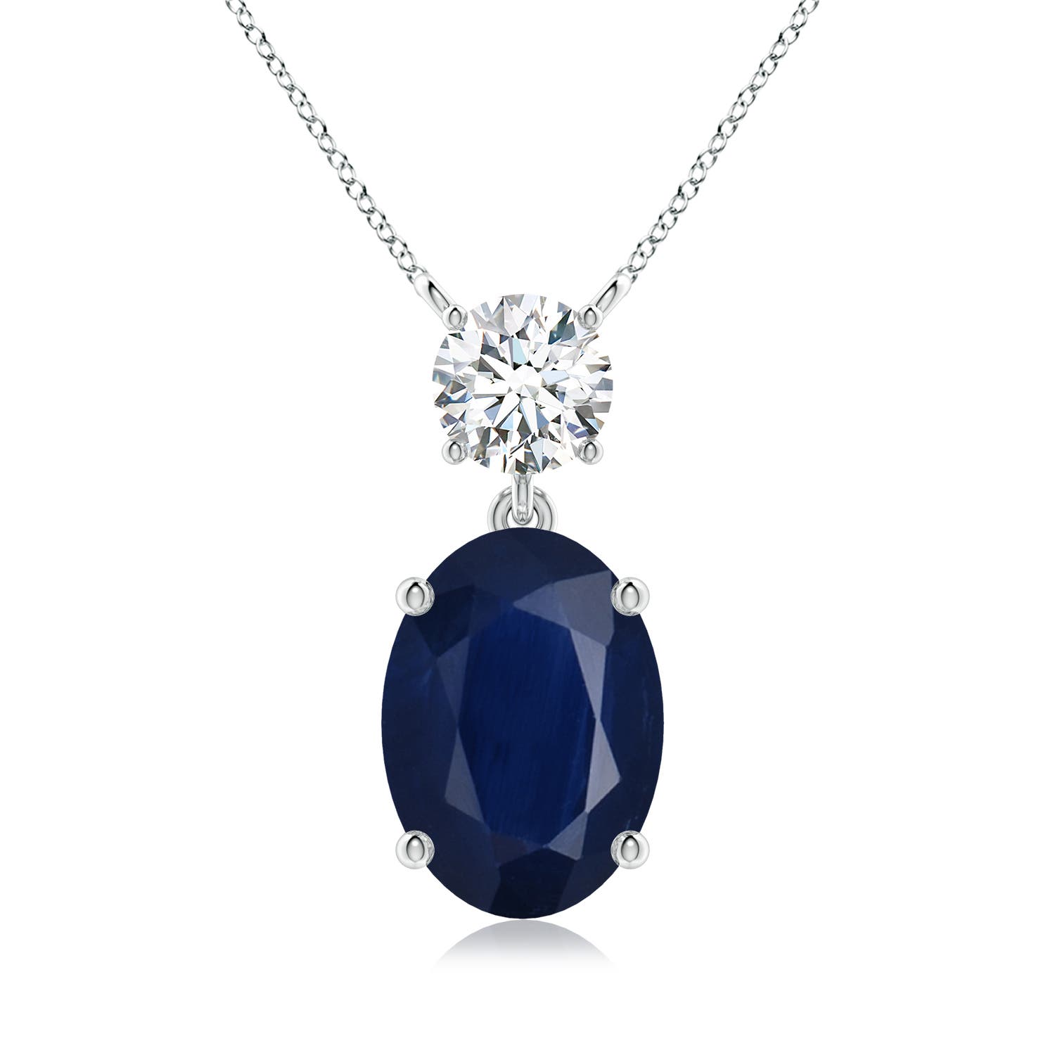 A - Blue Sapphire / 7.75 CT / 18 KT White Gold