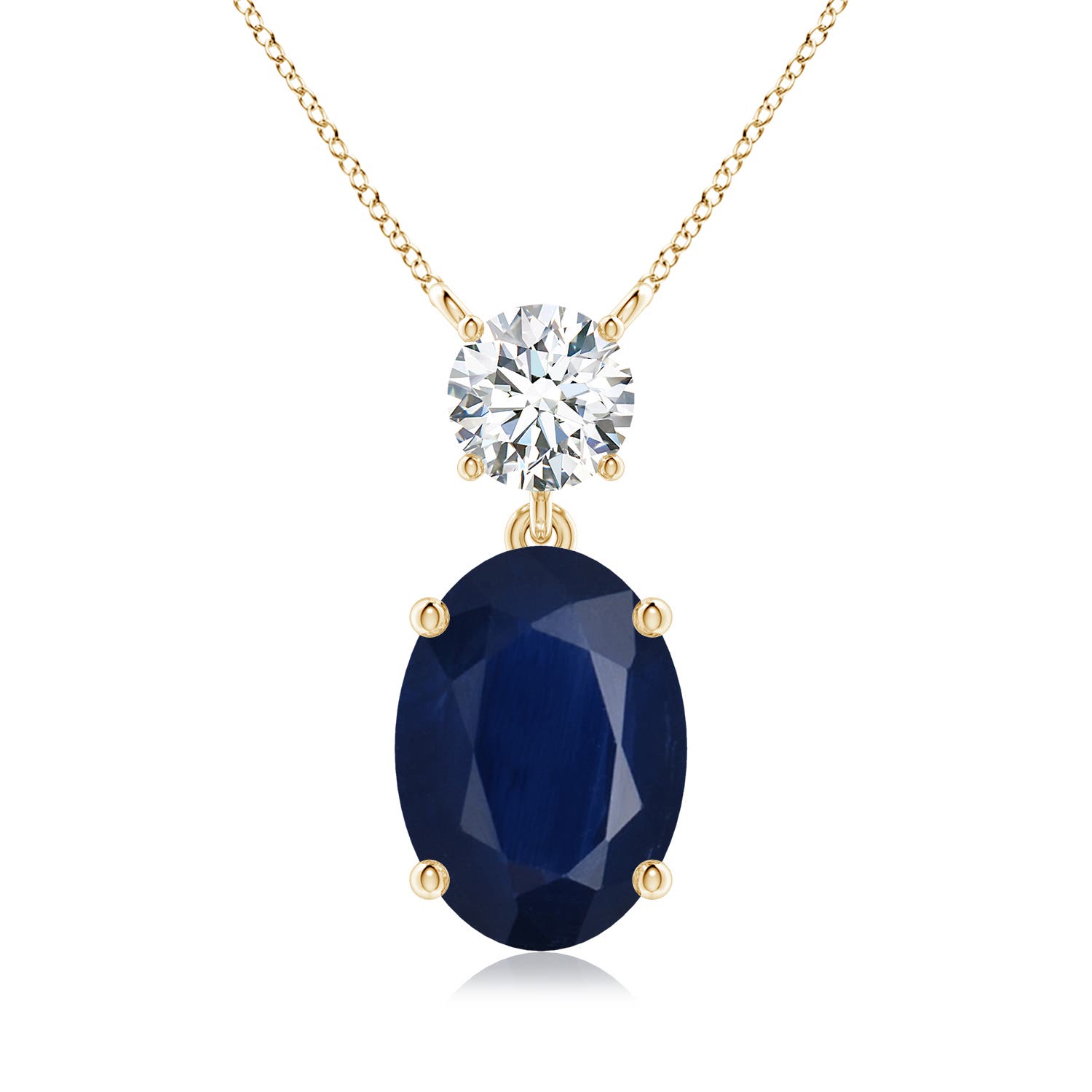 A - Blue Sapphire / 7.75 CT / 18 KT Yellow Gold