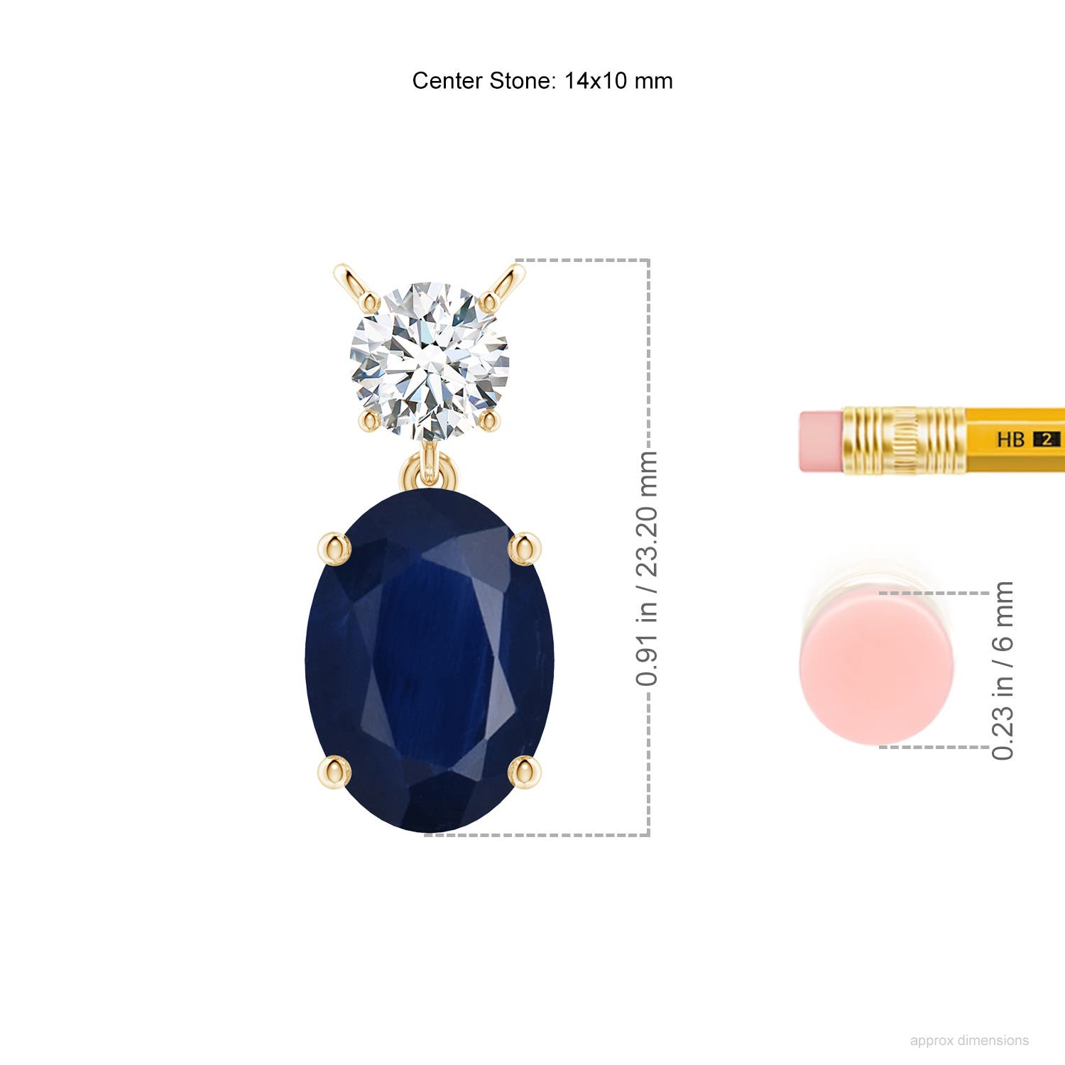 A - Blue Sapphire / 7.75 CT / 18 KT Yellow Gold