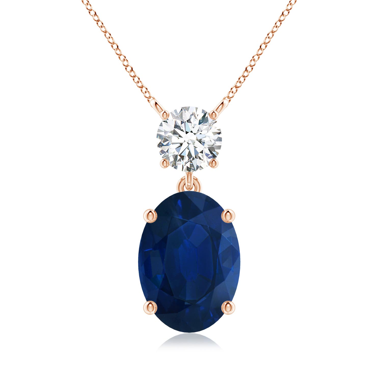 AA - Blue Sapphire / 7.75 CT / 18 KT Rose Gold