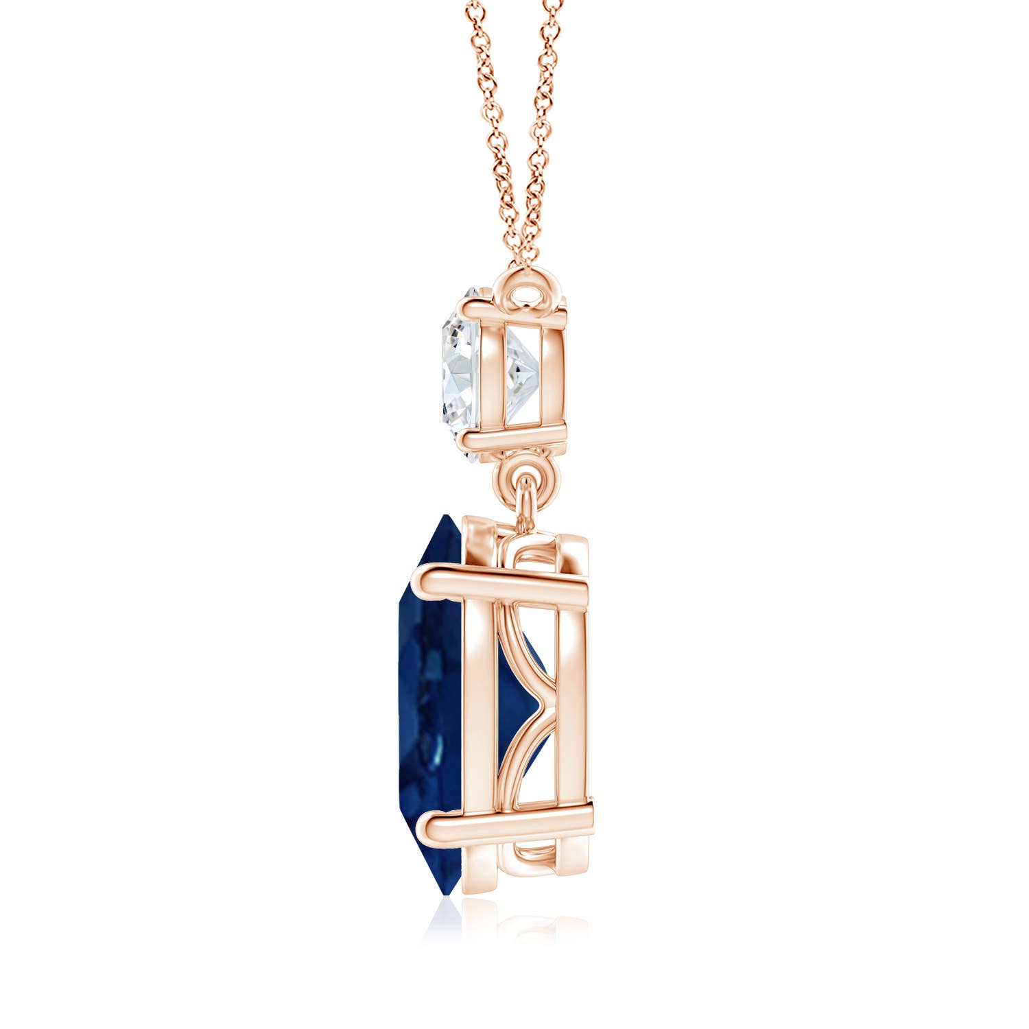 AA - Blue Sapphire / 7.75 CT / 18 KT Rose Gold