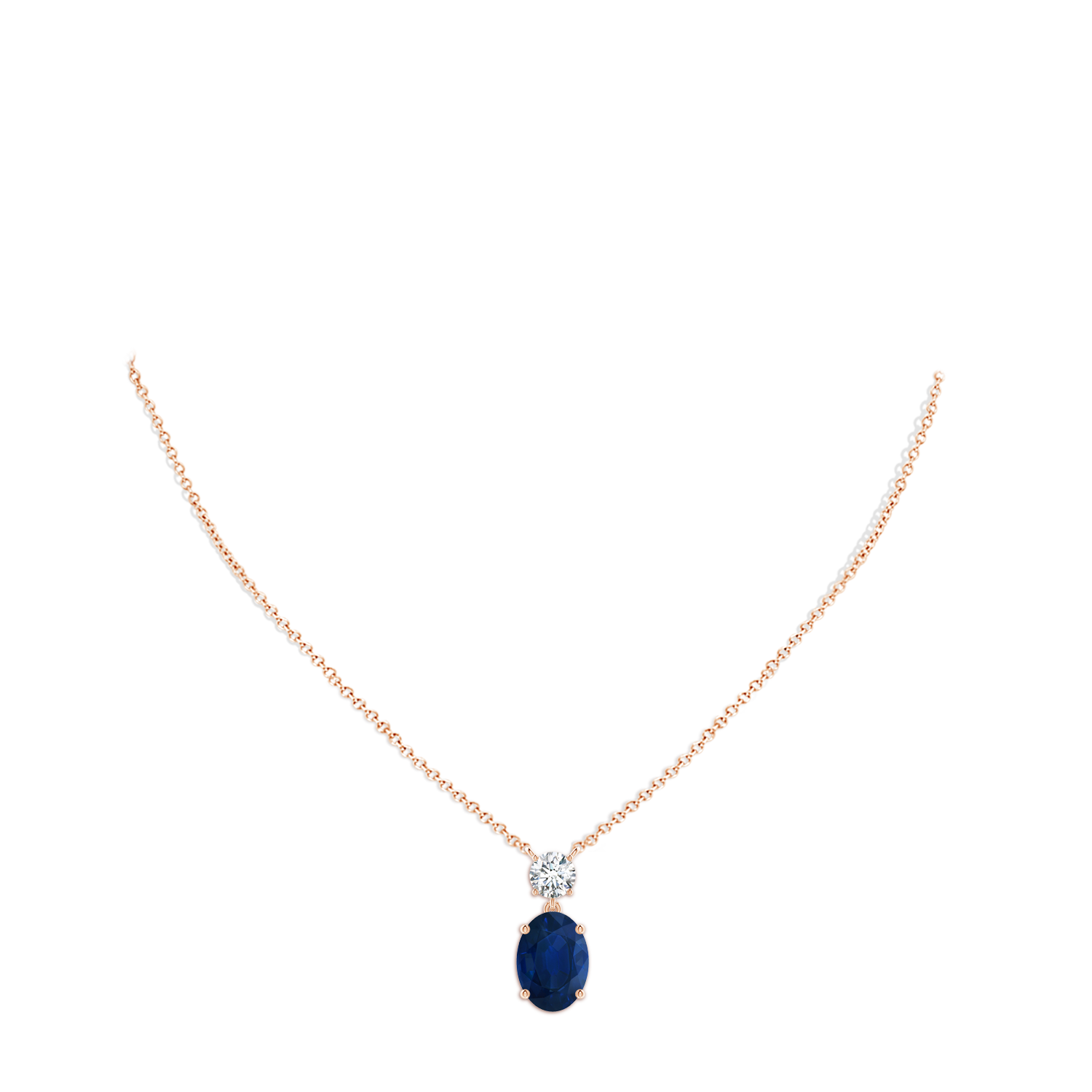 AA - Blue Sapphire / 7.75 CT / 18 KT Rose Gold