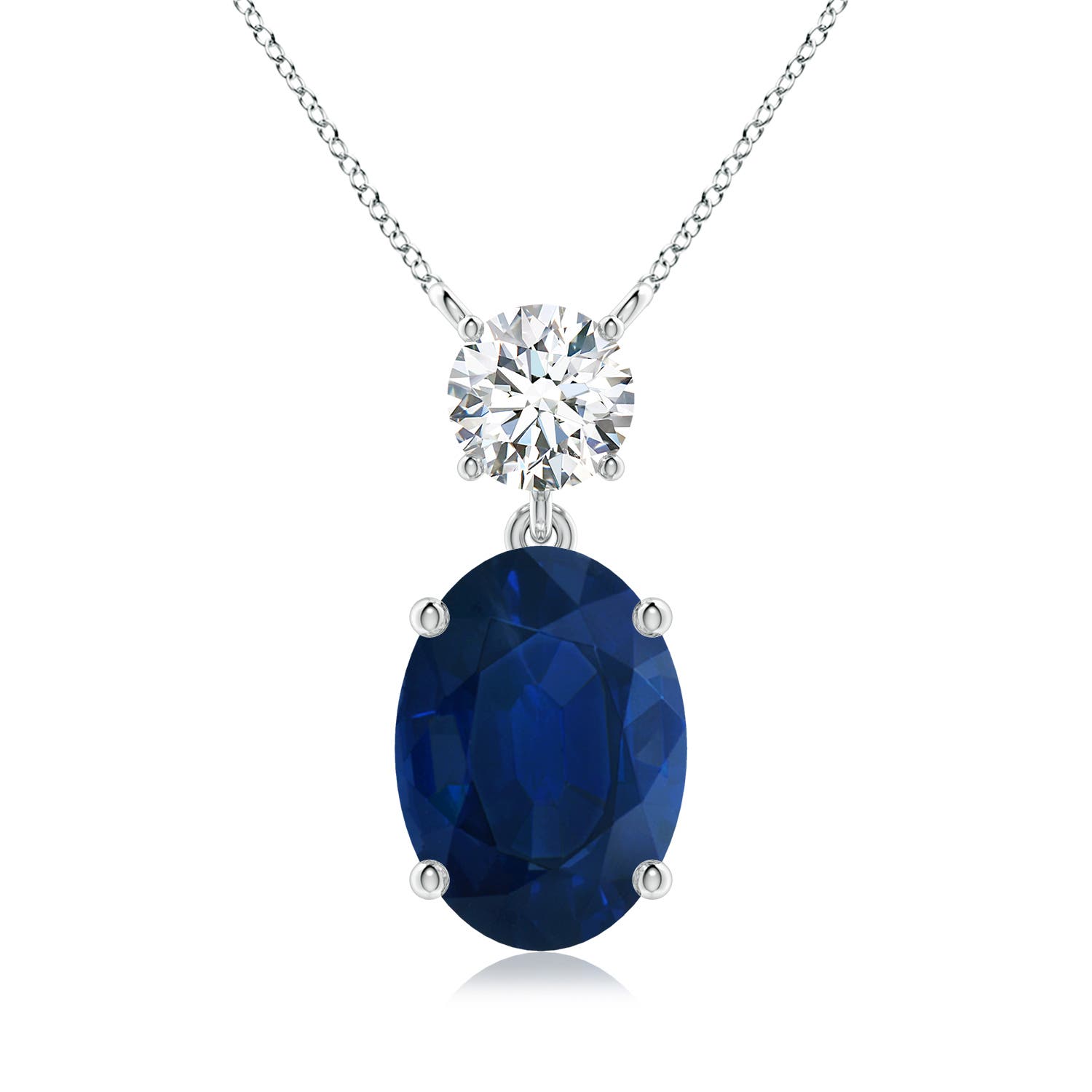 AA - Blue Sapphire / 7.75 CT / 18 KT White Gold