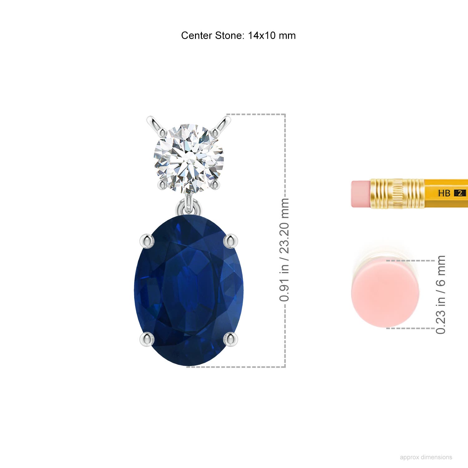 AA - Blue Sapphire / 7.75 CT / 18 KT White Gold