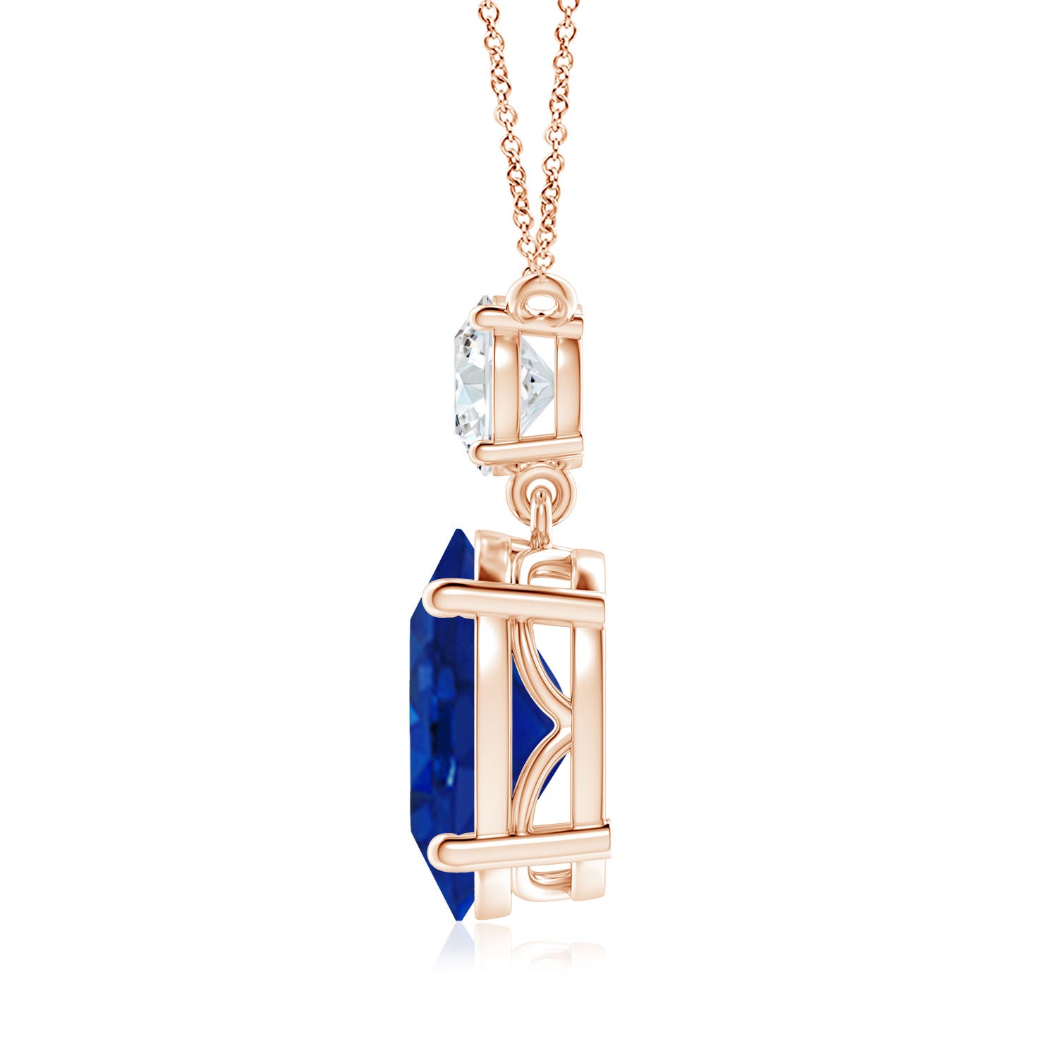 AAA - Blue Sapphire / 7.75 CT / 18 KT Rose Gold