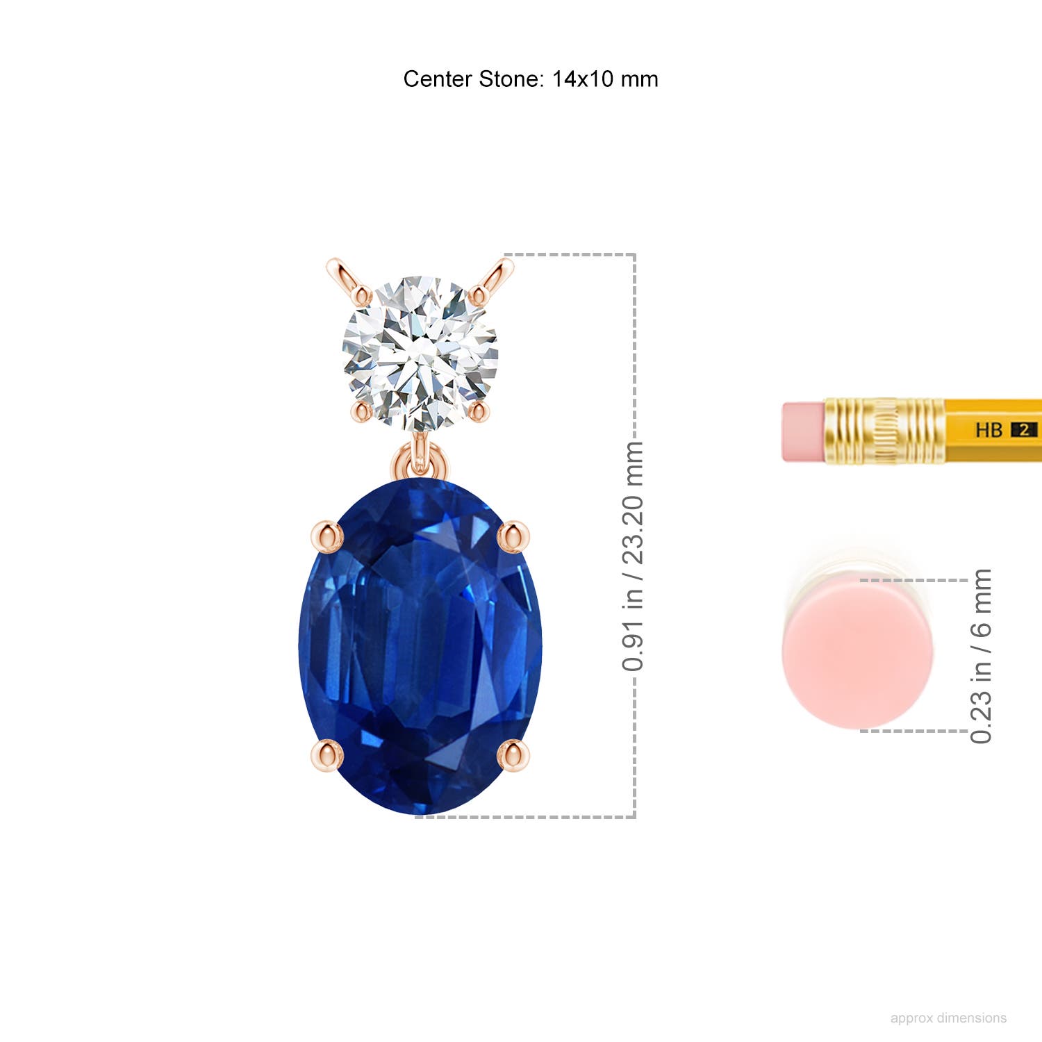 AAA - Blue Sapphire / 7.75 CT / 18 KT Rose Gold