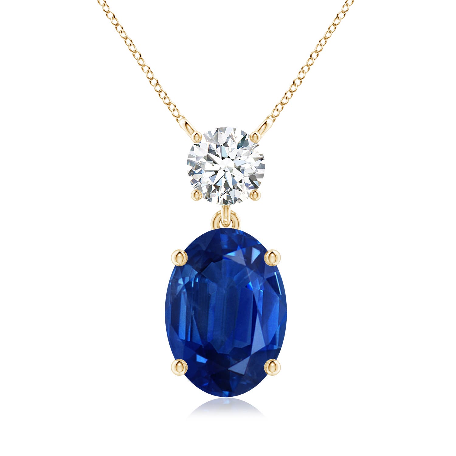 AAA - Blue Sapphire / 7.75 CT / 14 KT Yellow Gold