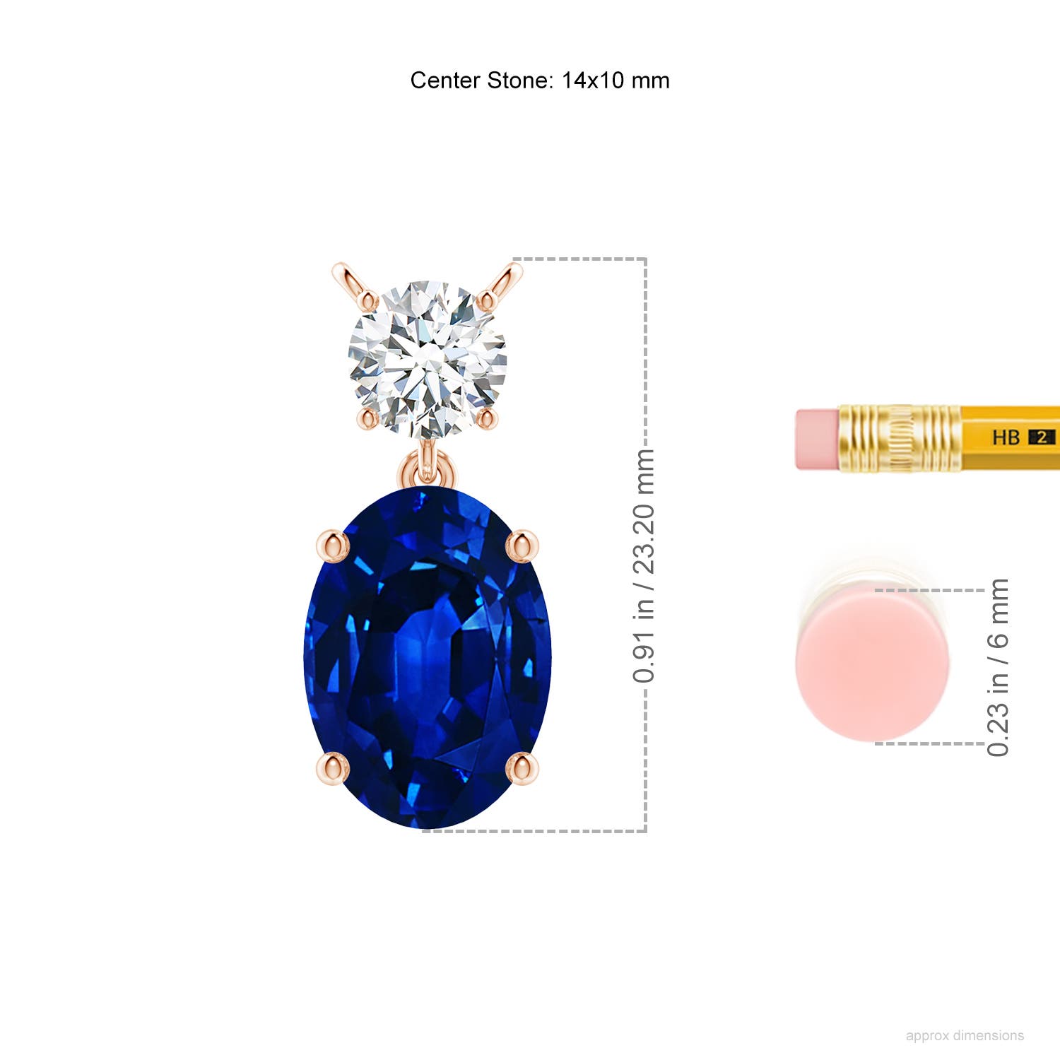 AAAA - Blue Sapphire / 7.75 CT / 18 KT Rose Gold